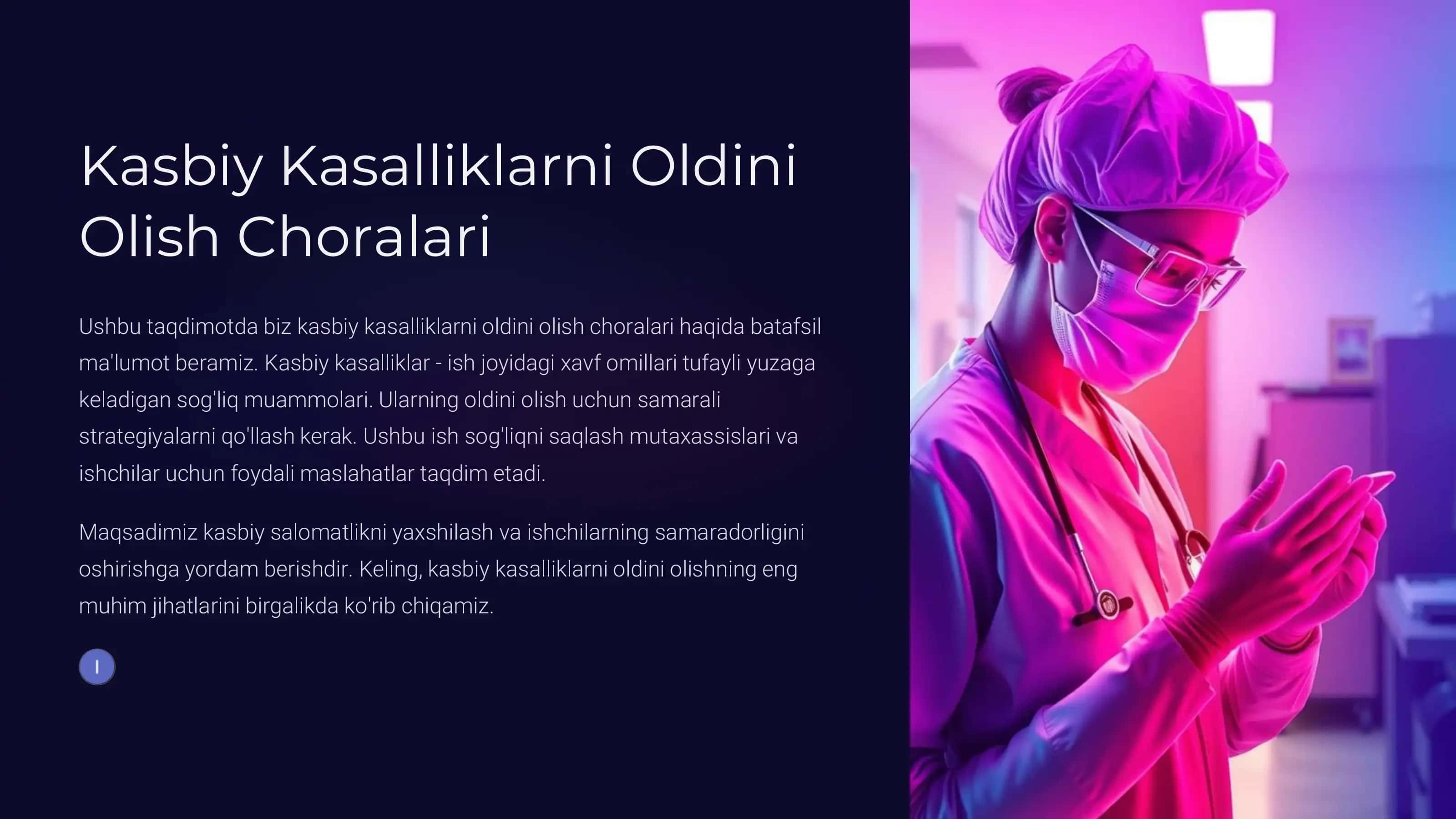 Kasbiy kasalliklarni oldini olish choralari 2