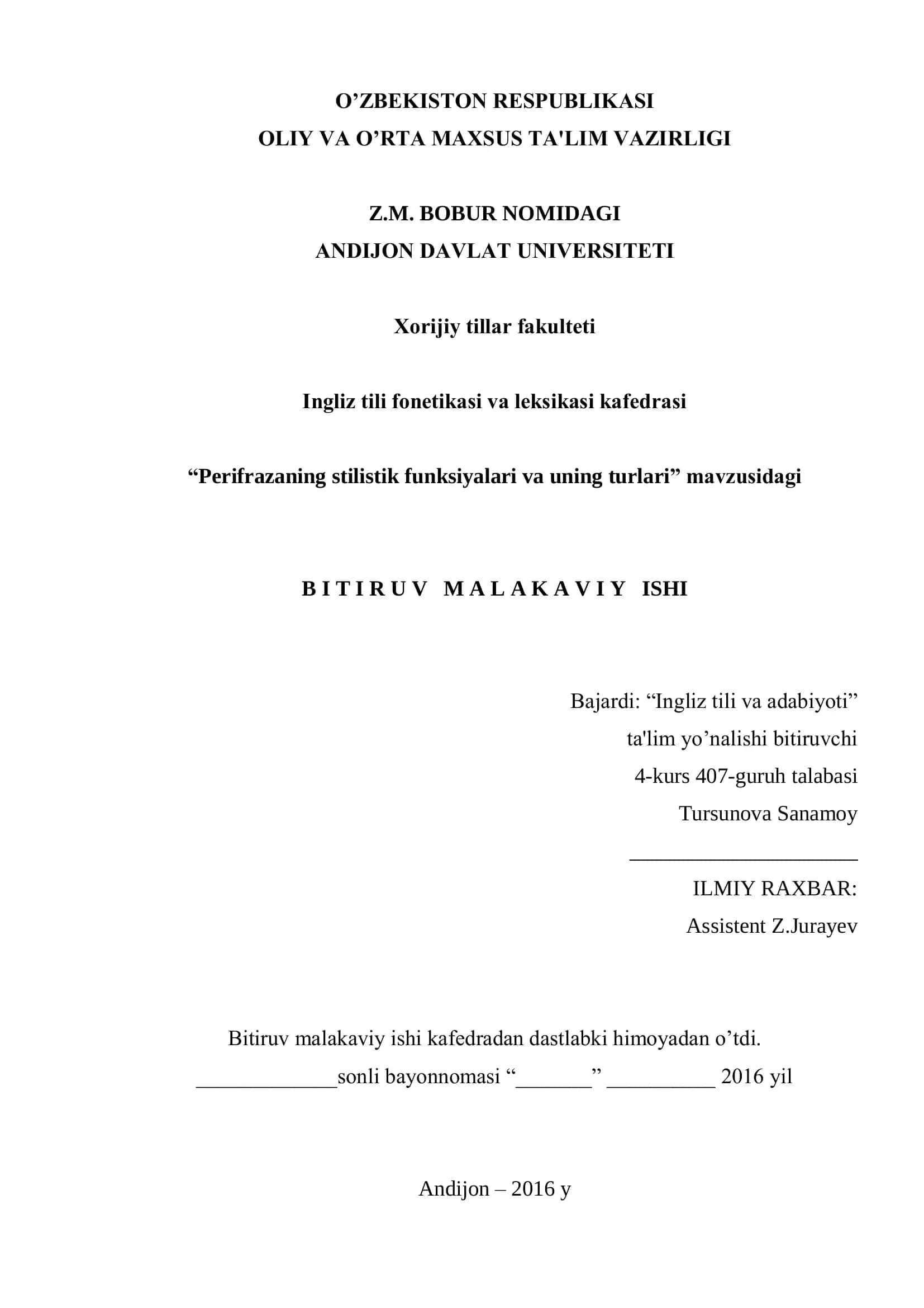 Perifrazaning stilistik funksiyalari va uning turlari 2