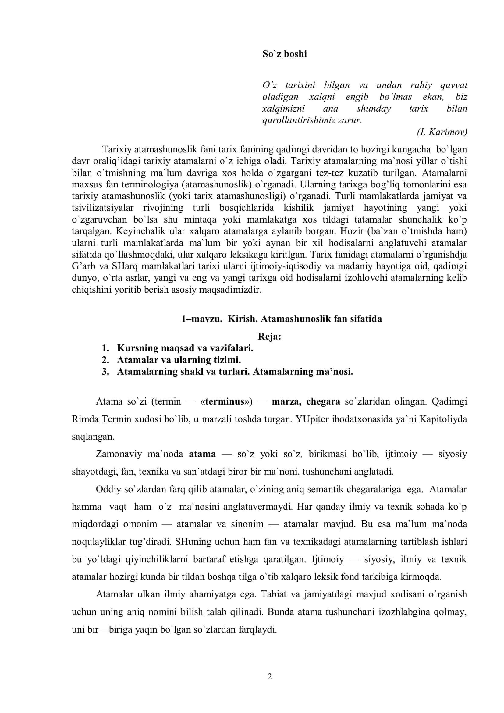 Tarixiy atamalar kitobi 2