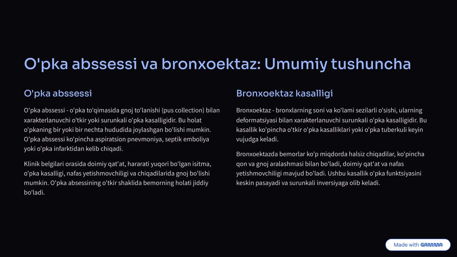 O'pkada bo'shliq sindromi 2