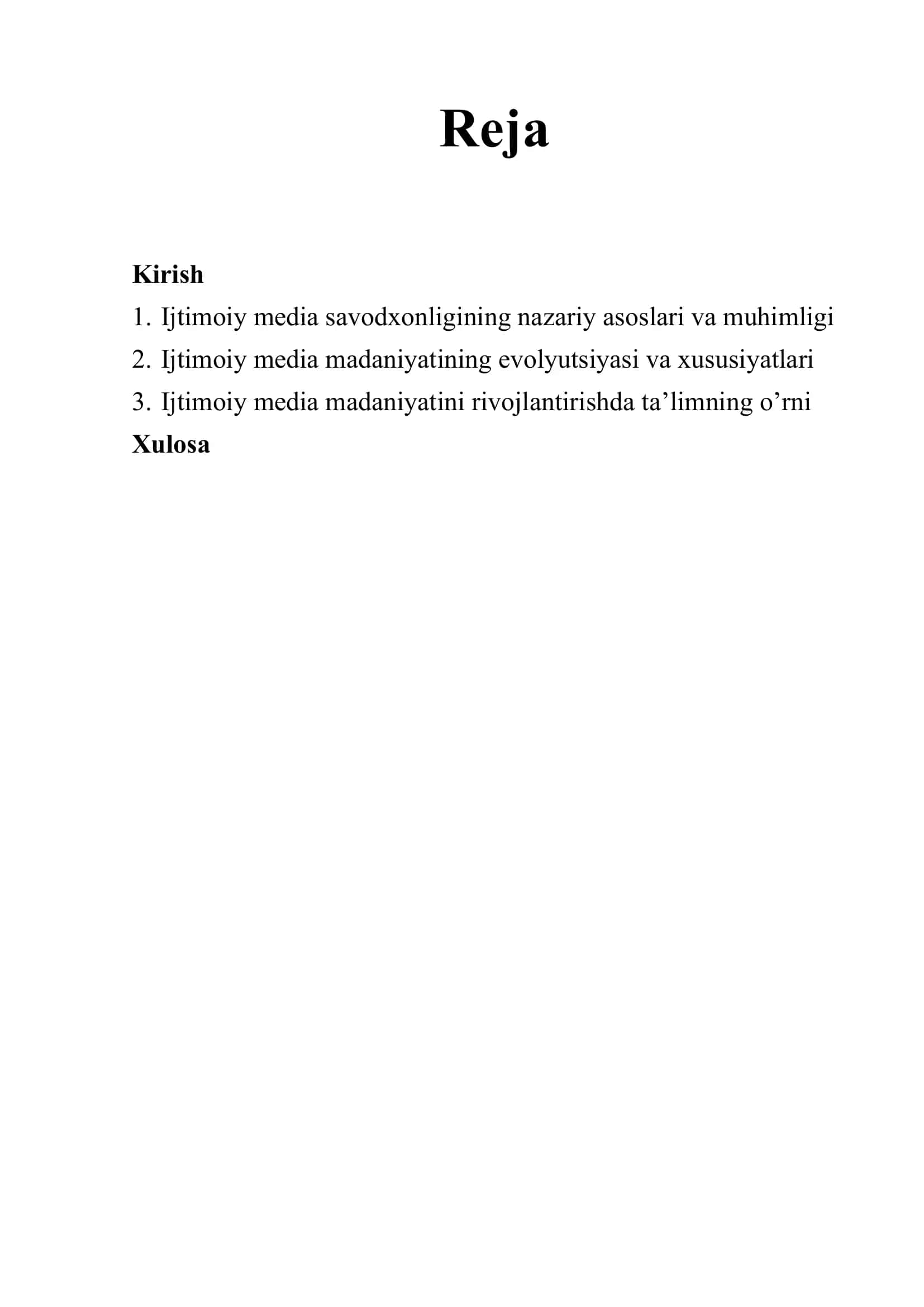 Ijtimoiy media savodxonligi. Ijtimoiy media madaniyatining shakllari 2