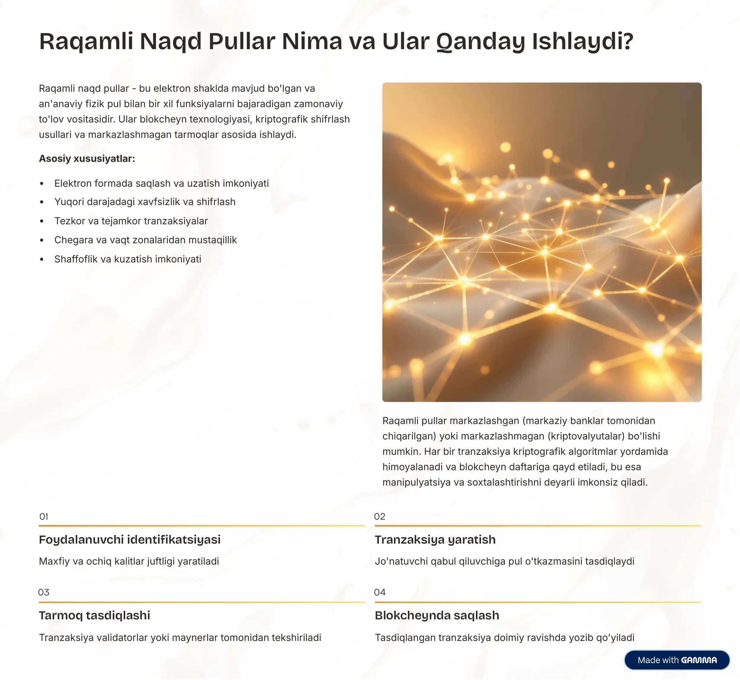 Raqamli Naqd Pullar va Ularning Mamlakatimizdagi Iqtisodiy O'rni va Ahamiyati 2