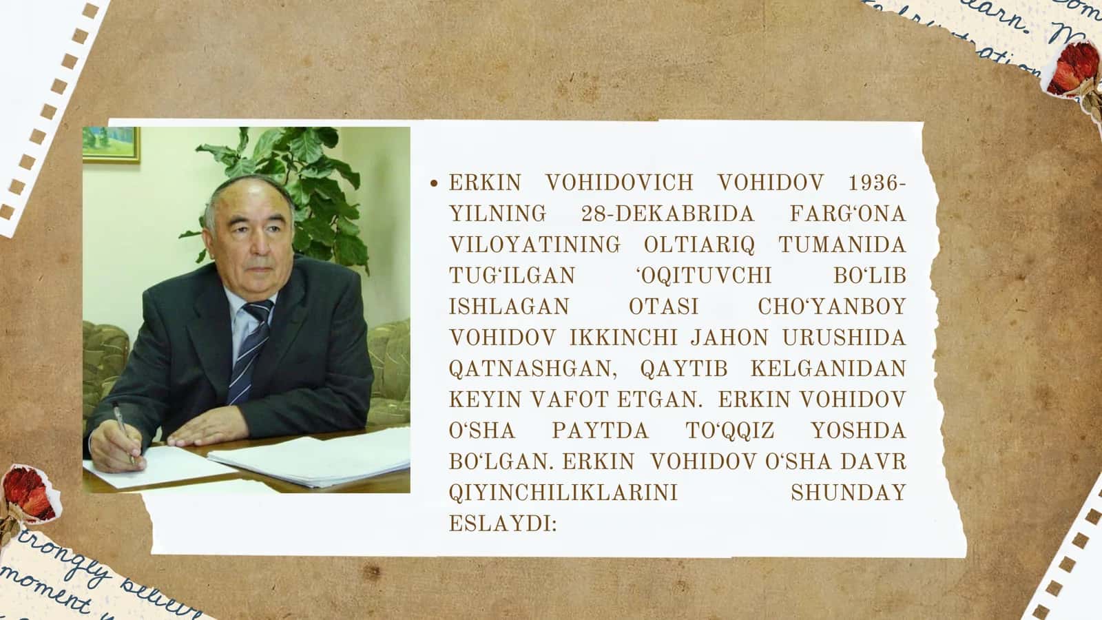 ERKIN VOHIDOV O’ZBEGIM QASIDASI 2