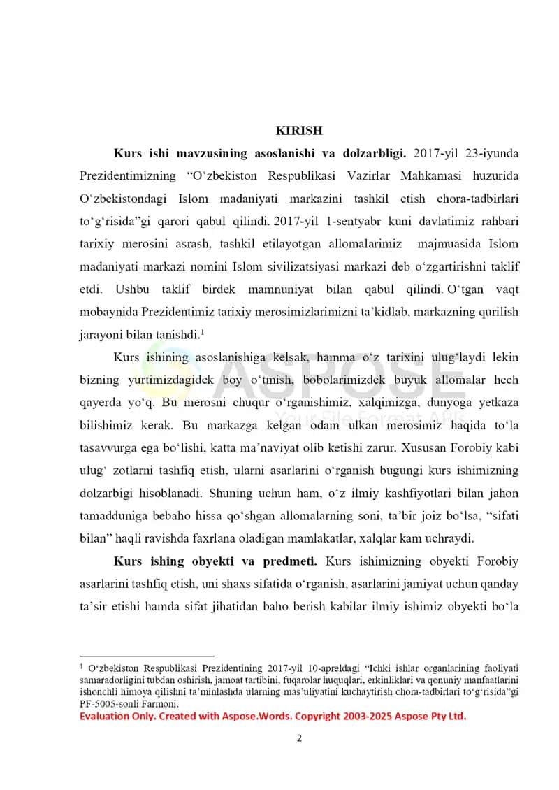 Abu Nasr Forobiyning Mantiq konsepsiyasida xulosa chiqarish va isbotlash masalalari 2