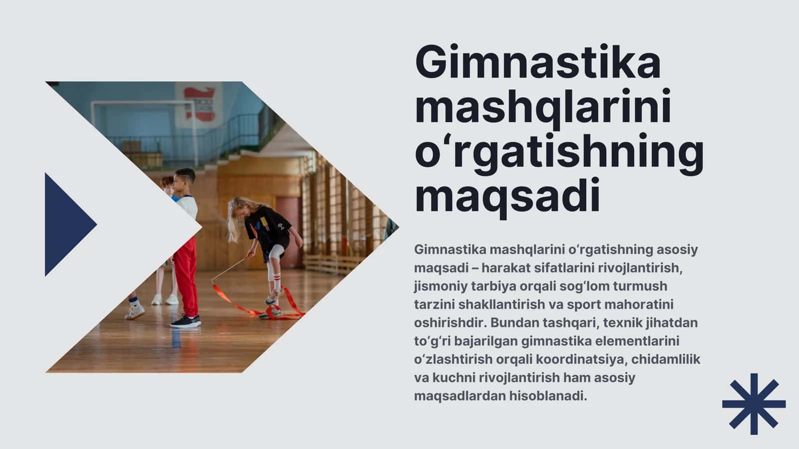 Gimnastika mashqlarini o‘rgatish 2