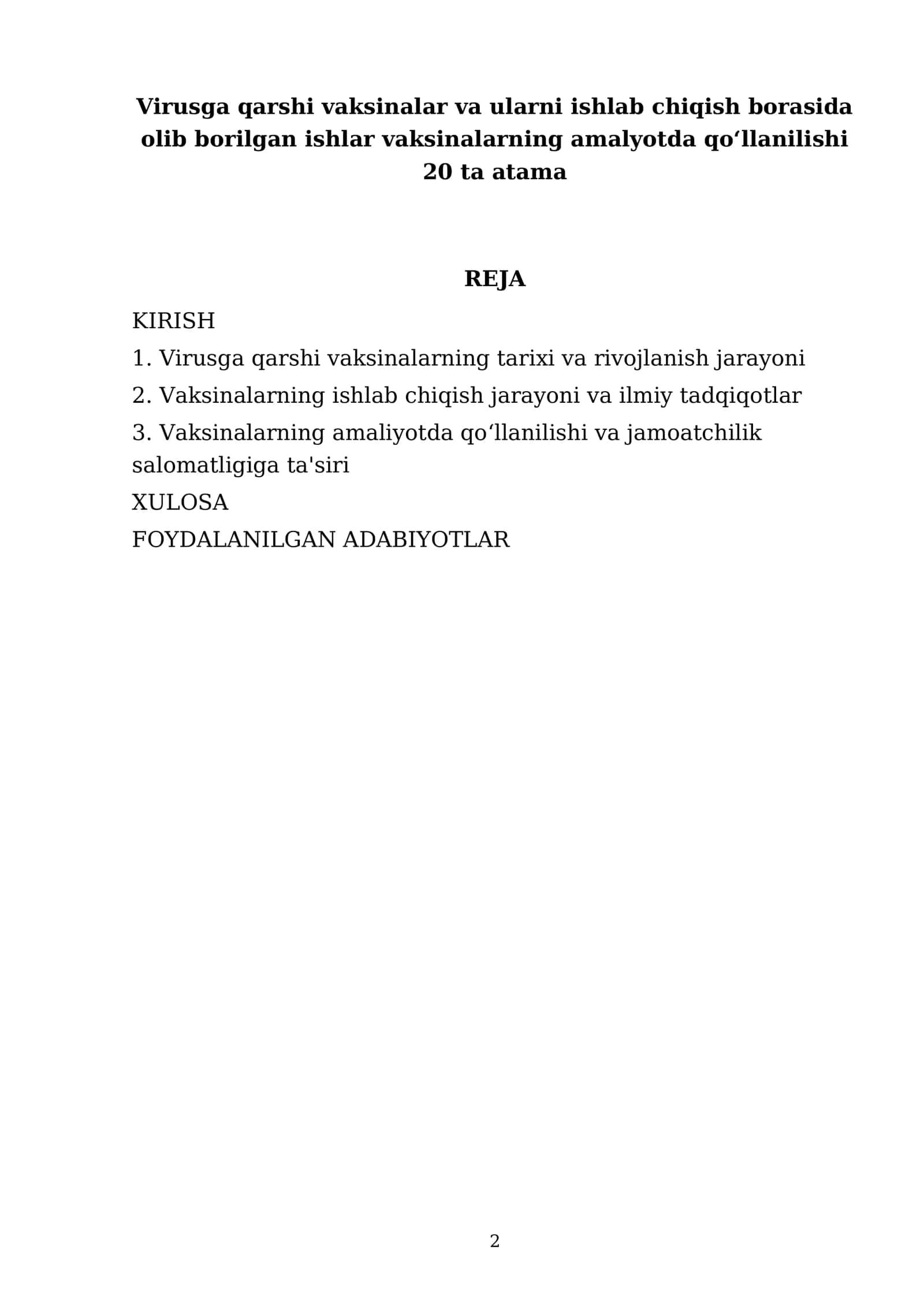 Virusga qarshi vaksinalar va ularni ishlab chiqish 2