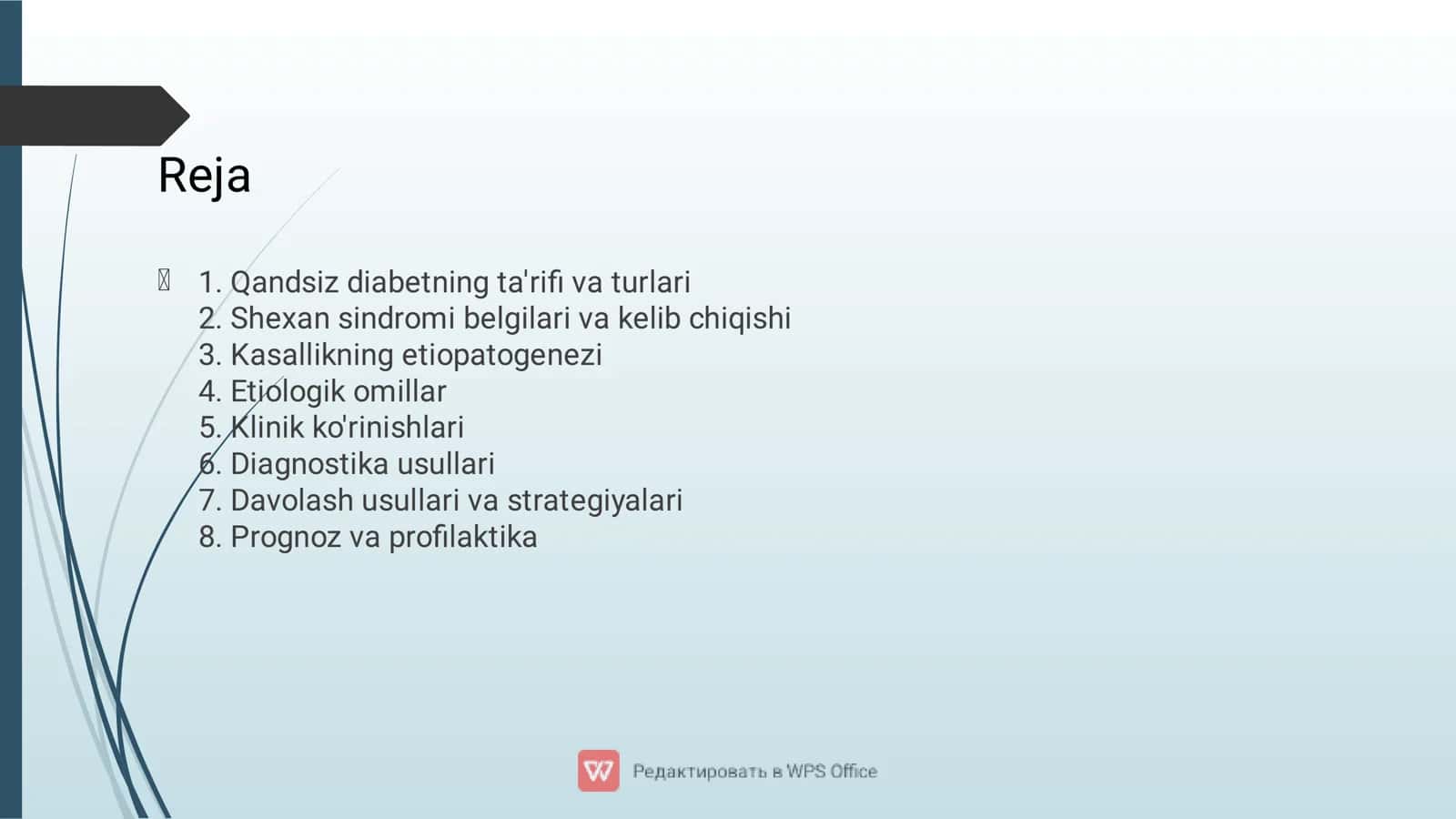 Qandsiz Diabed: etiopatogenezi, etiologiyasi va davolash 2