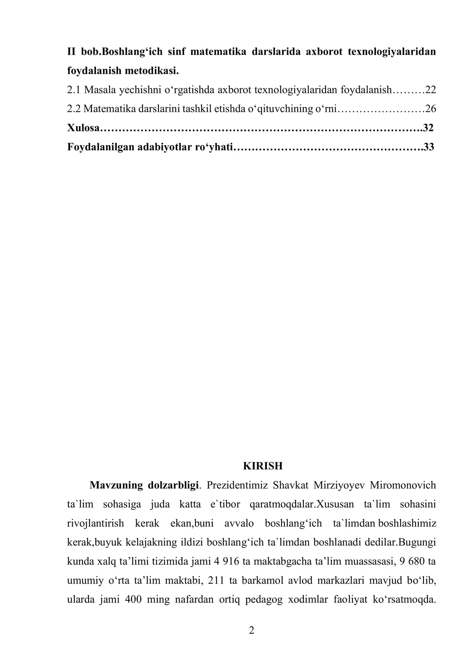 4-sinf matematika darslarida axborot texnologiyalaridan foydalanish 2