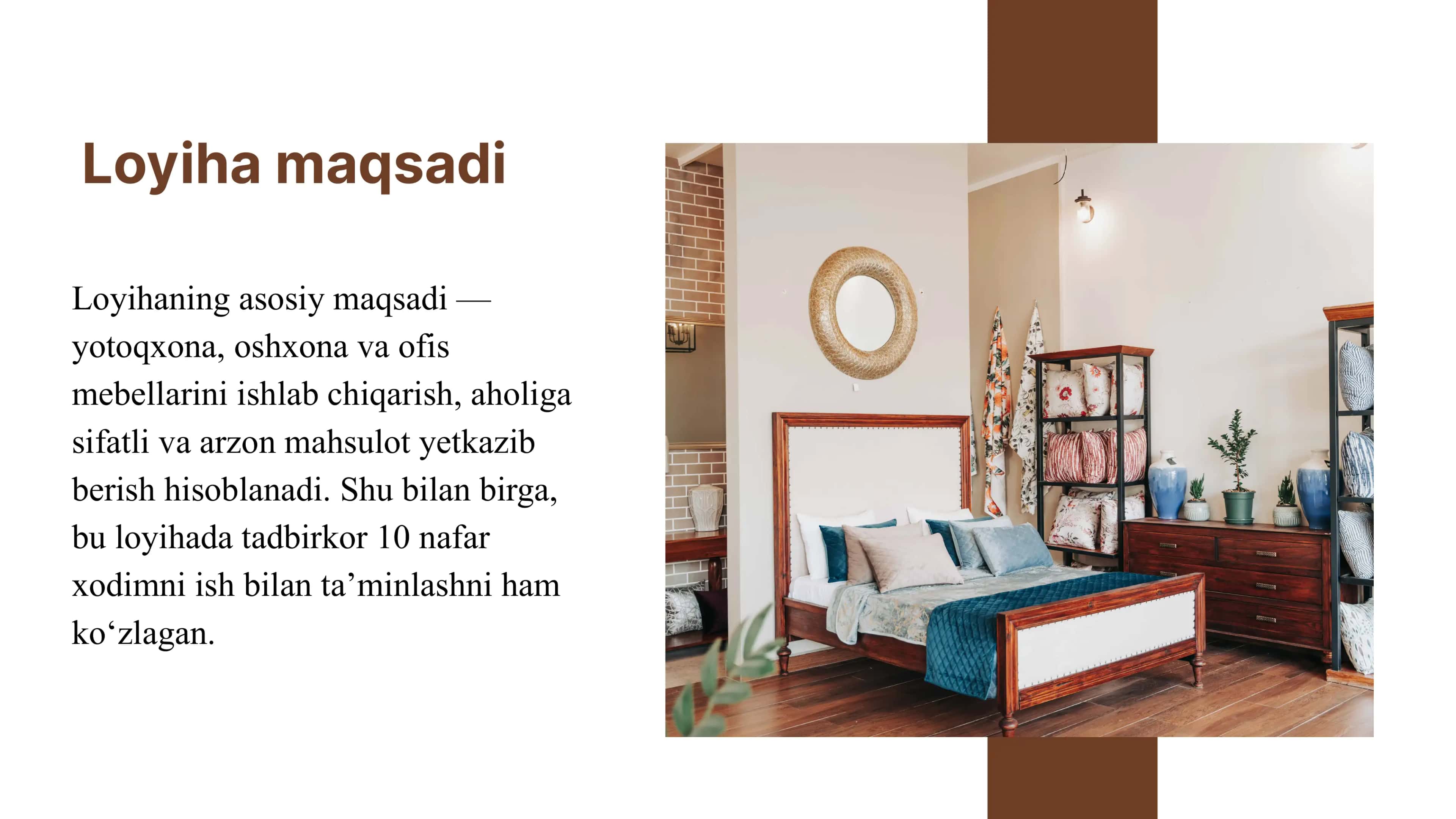 Mebel ishlab chiqarish biznes rejasi 2