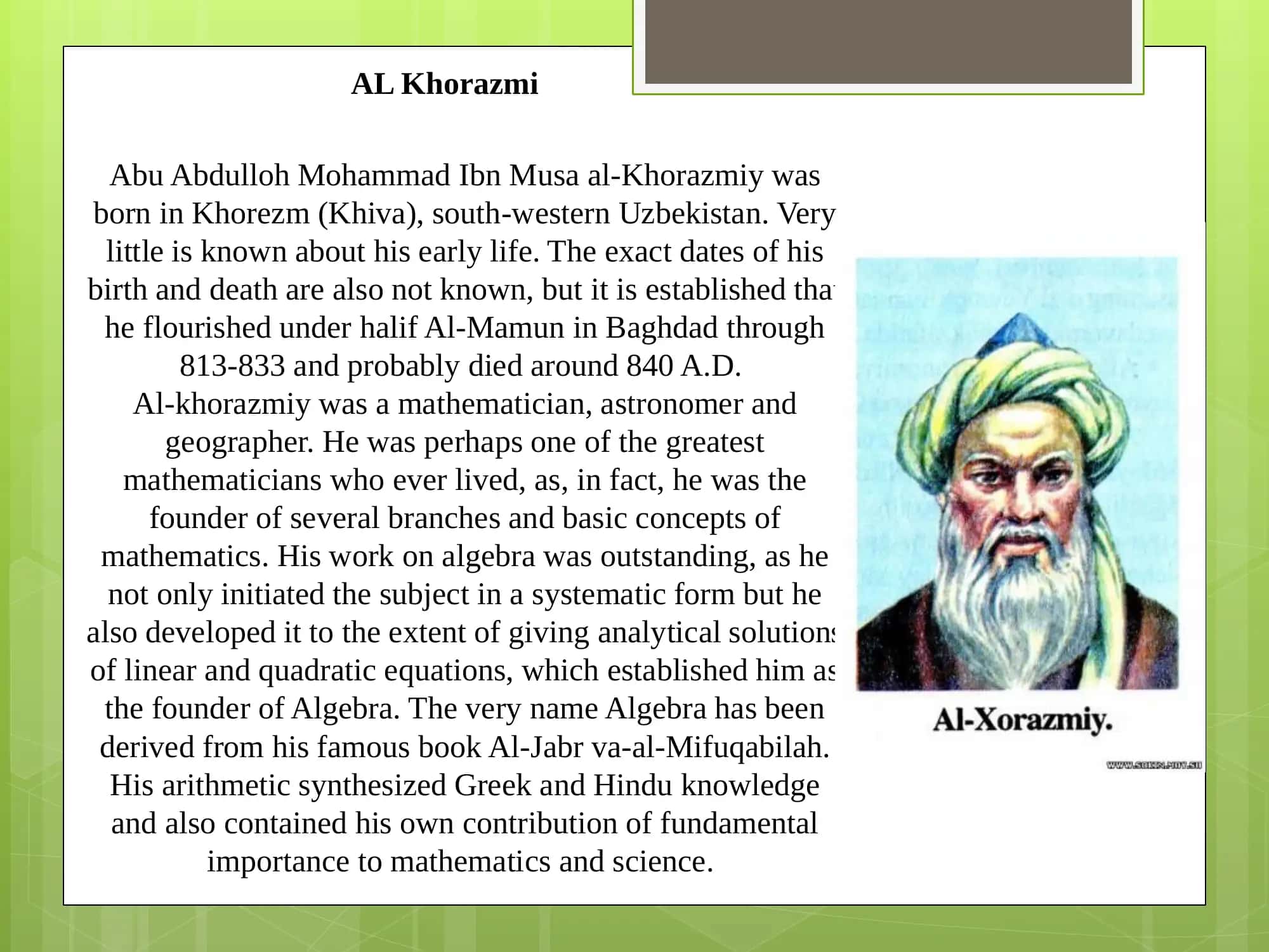 Al Khorazmi 2