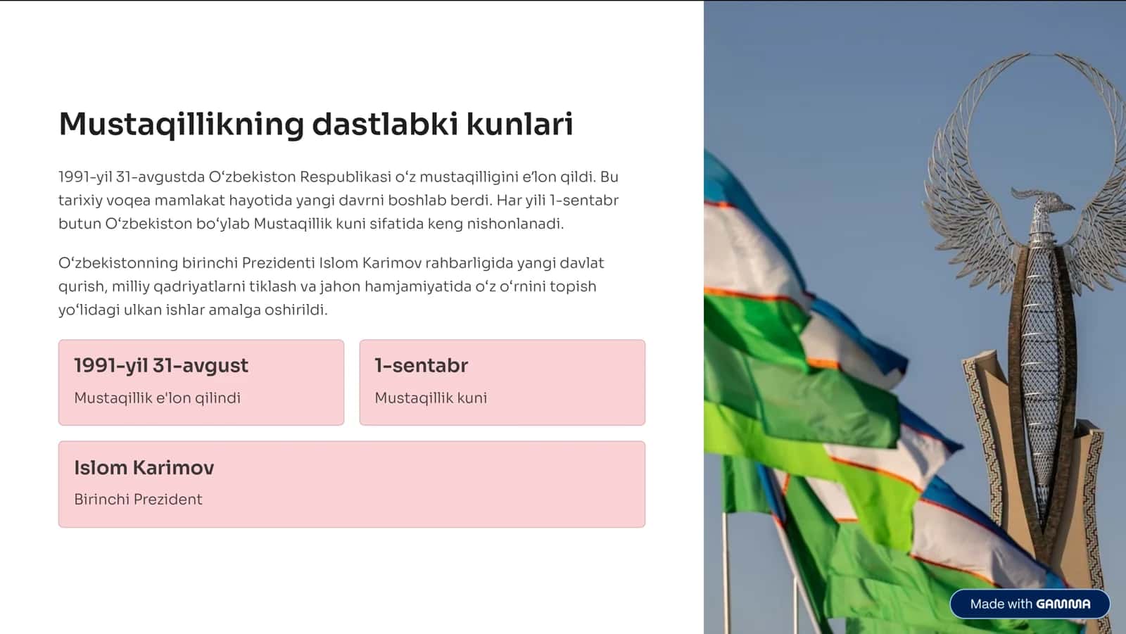 O'zbekiston taraqqiyoti: Mustaqillikdan zamonaviy rivojlanishga 2