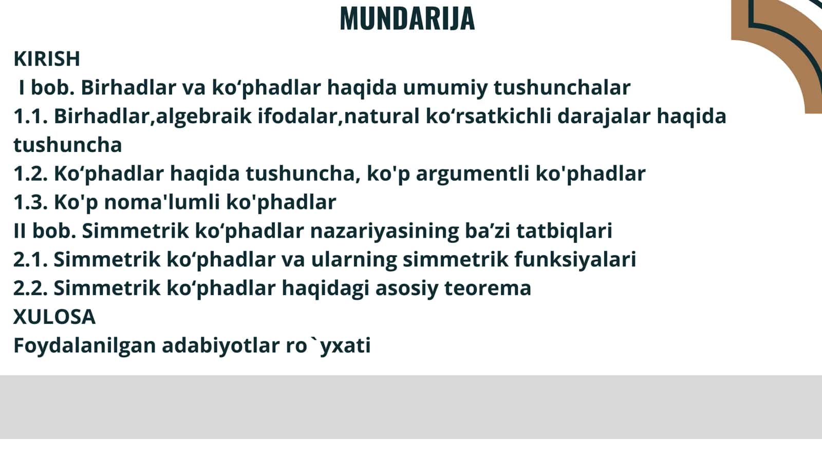 simmetrik ko‘phadlar haqida asosiy teorema isboti 2