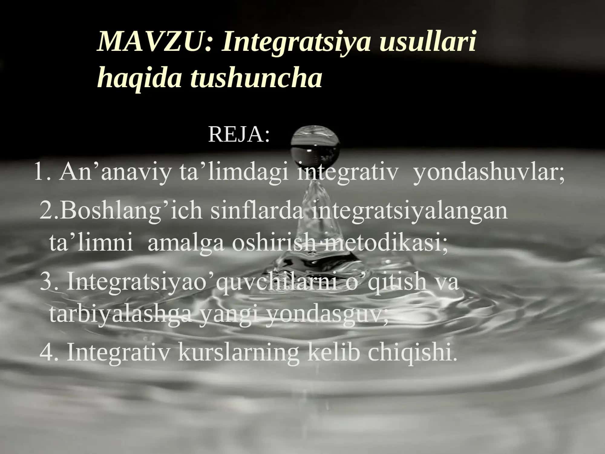 Integratsiya usullari 2