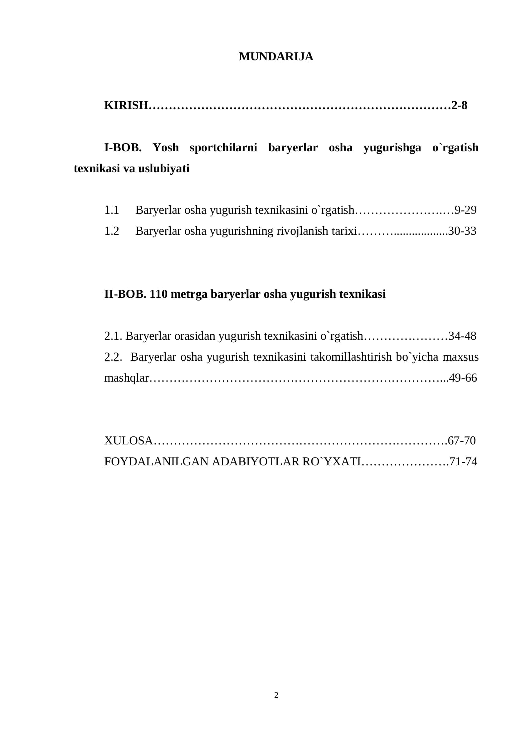 Yosh sportchilarni barerlar osha yugurishga o’rgatish texnikasi va uslubiyati 2