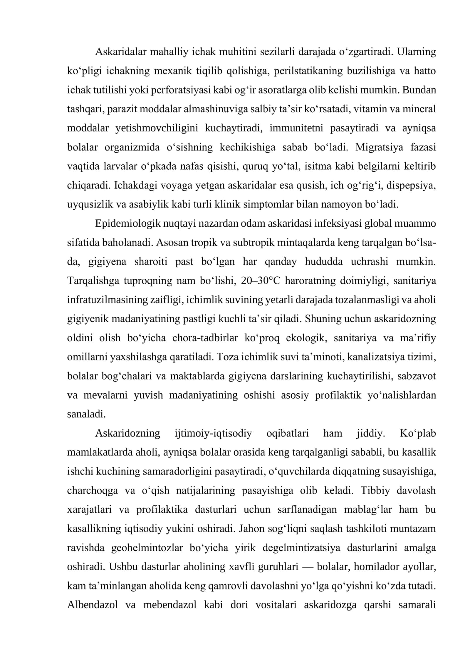 Odam askaridasi (Ascaris lumbricoides) biologik sikli 2