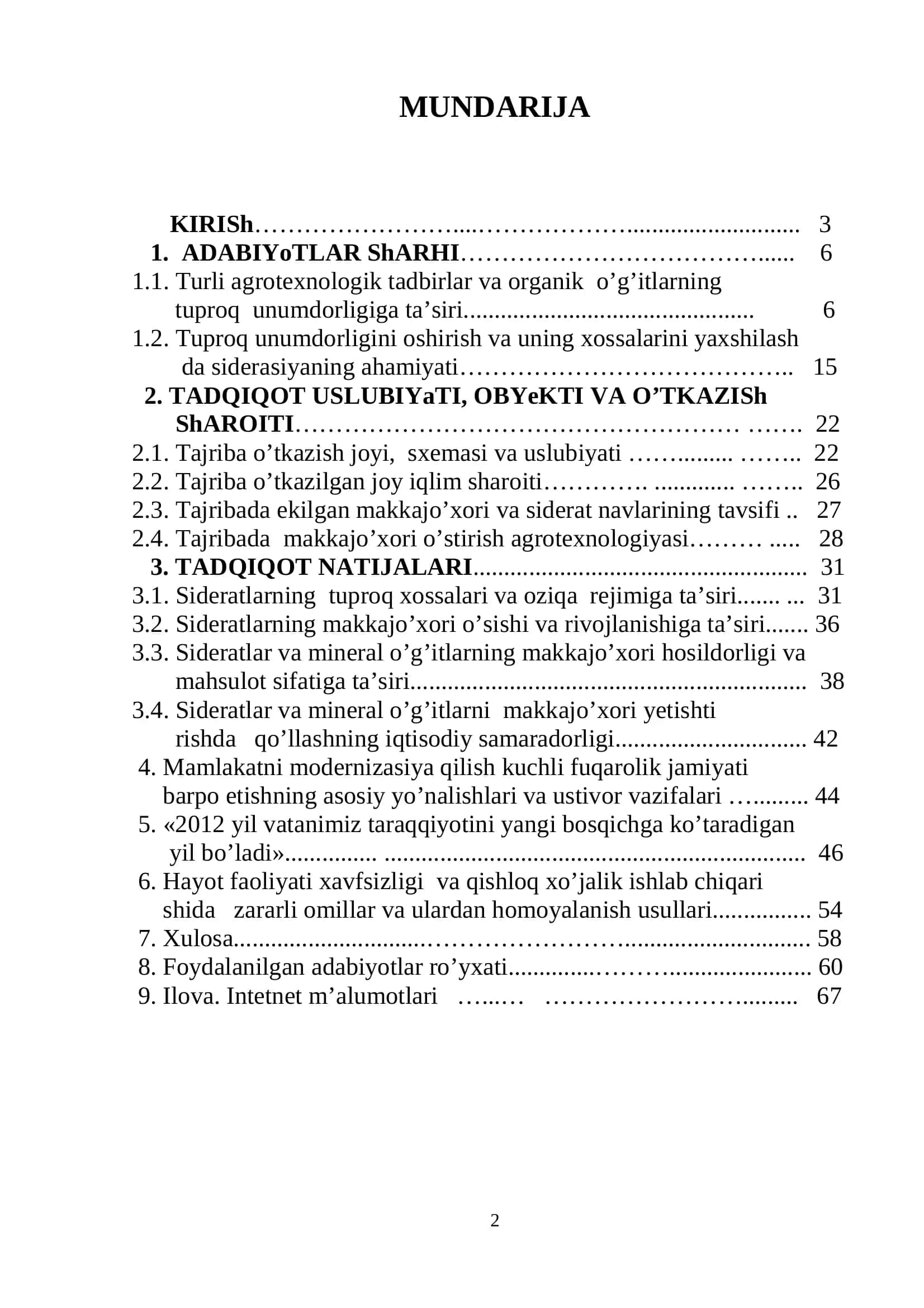 Agrokimyo, tuproqshunoslik va o’simliklarni himoya qilish kafedrasi 2