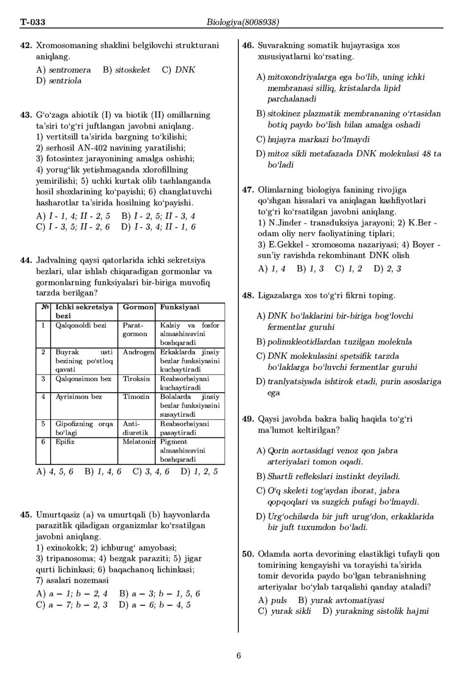 Biologiya DTM 2