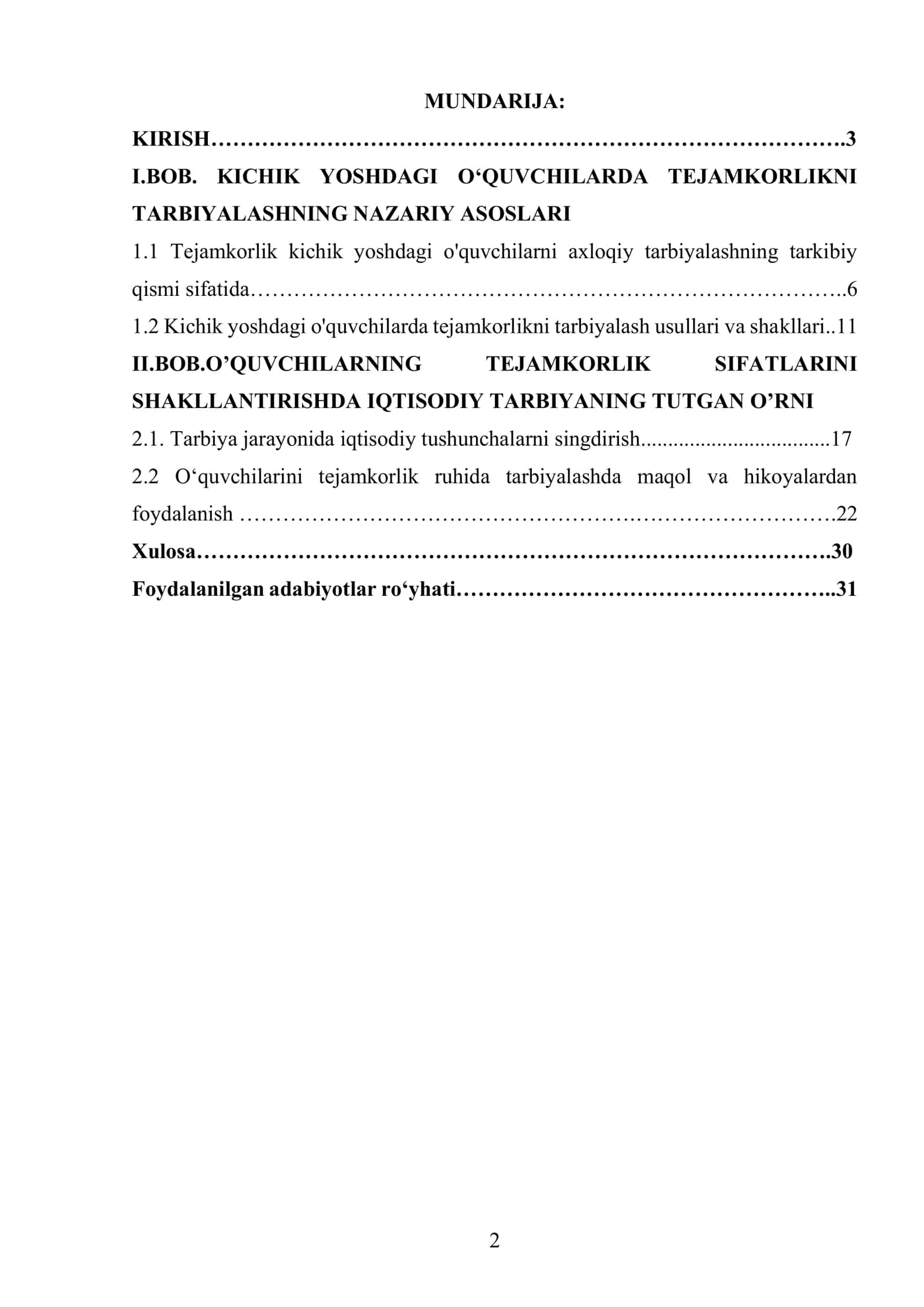 Boshlang'ich sinf o'quvchilarini tarbiyalashda tejamkorlik sifatlarini shakllantirish 2