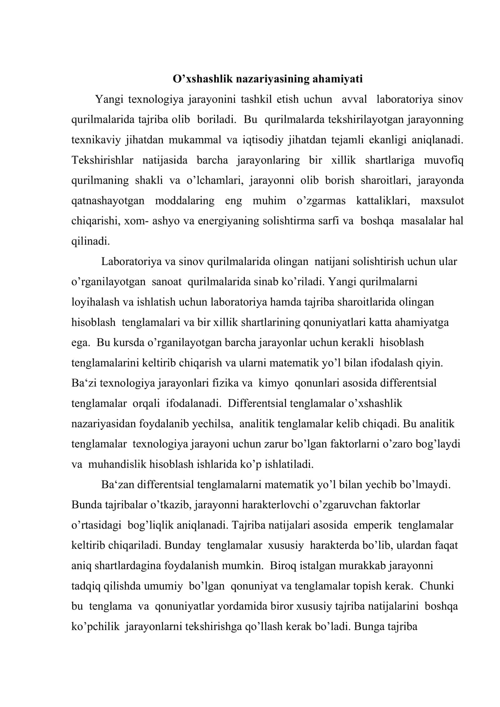 Tozalash jarayoni va qurilmalarini modellashtirish asoslari 2
