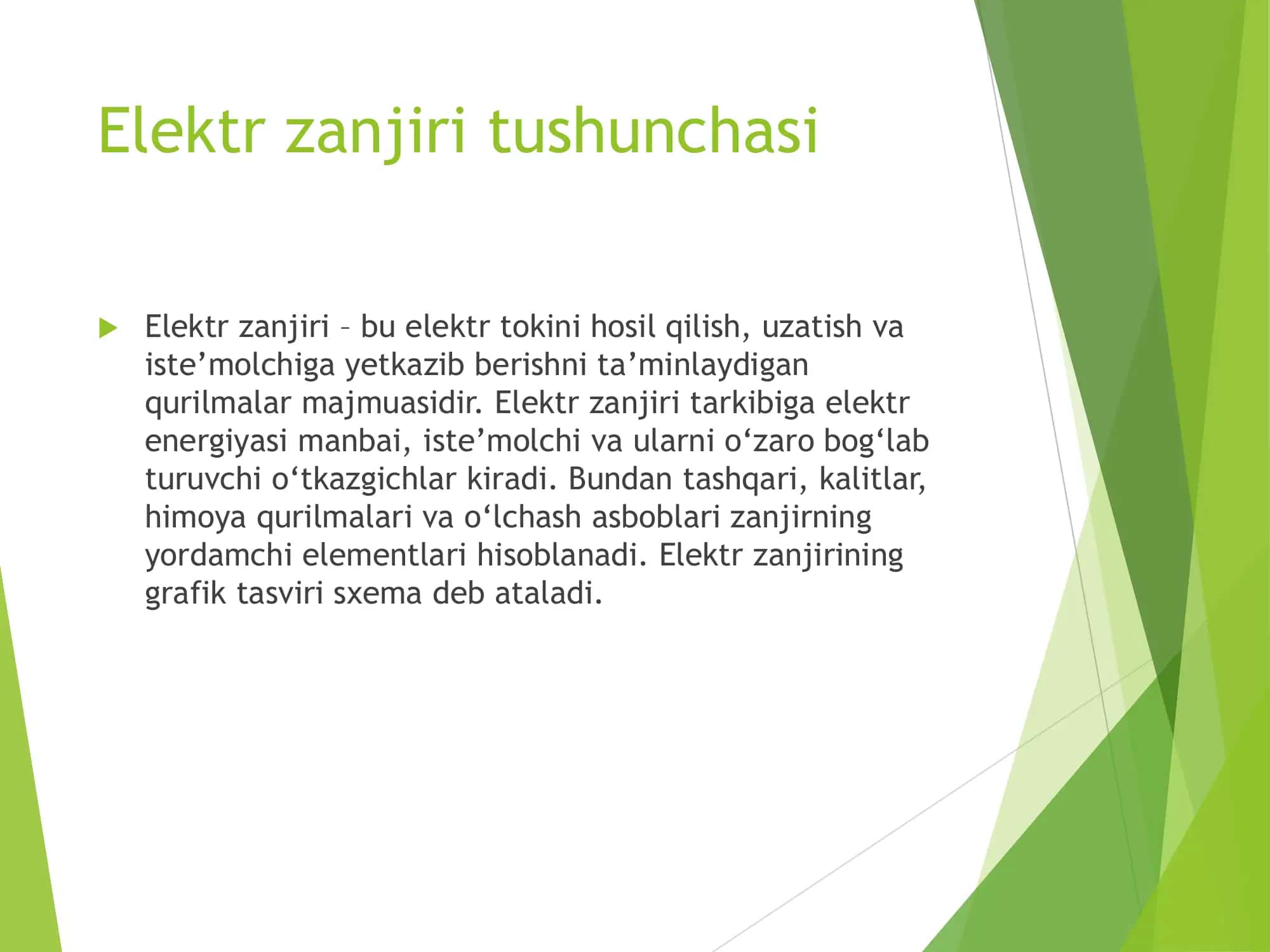 Chiziqli elektr zanjirlar 2