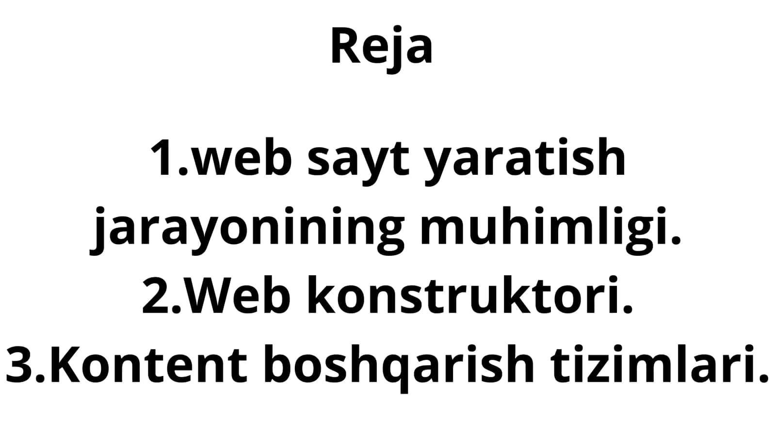 Web Saytlar Yaratishga Yoʻnaltirilgan Dasturiy Taʼminot 2