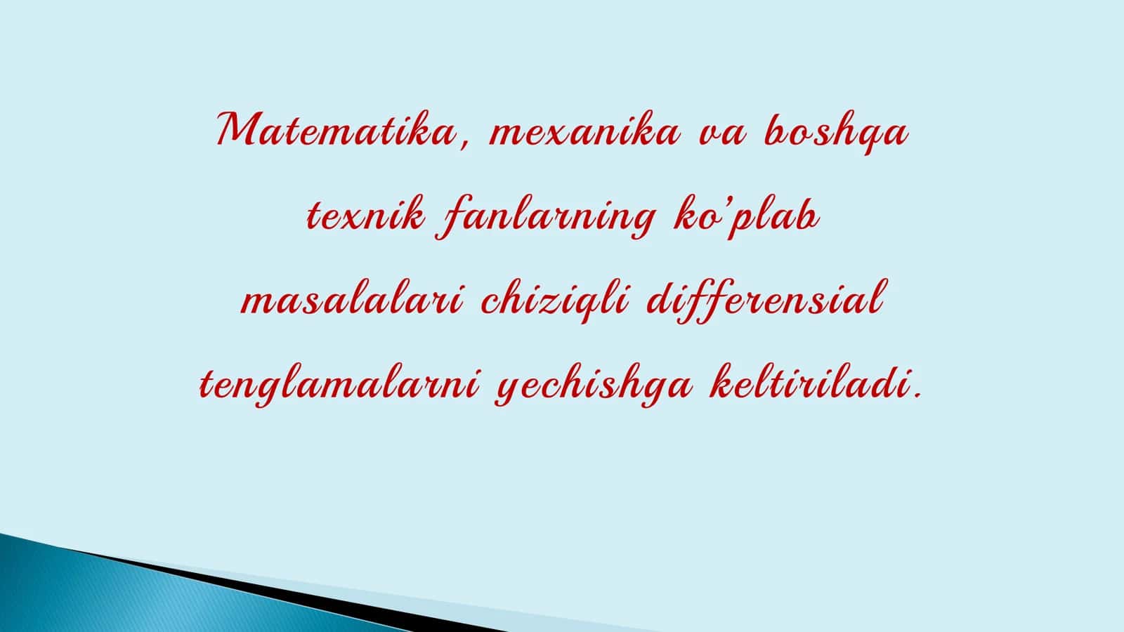 Yuqori tartibli chiziqli differensial tenglamalar 2