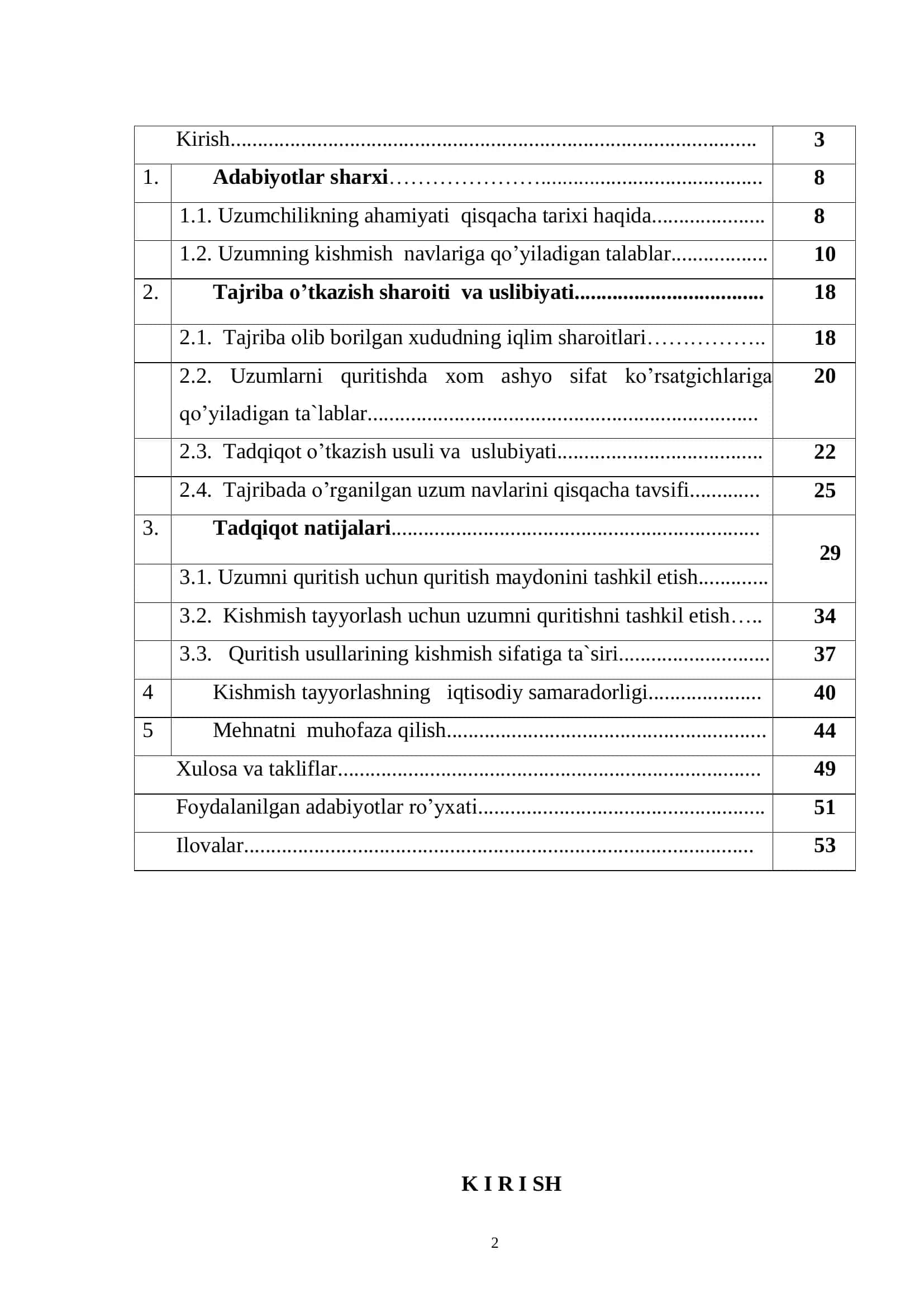 Kishmish sifatiga uzumni quritish usullarining ta’siri 2