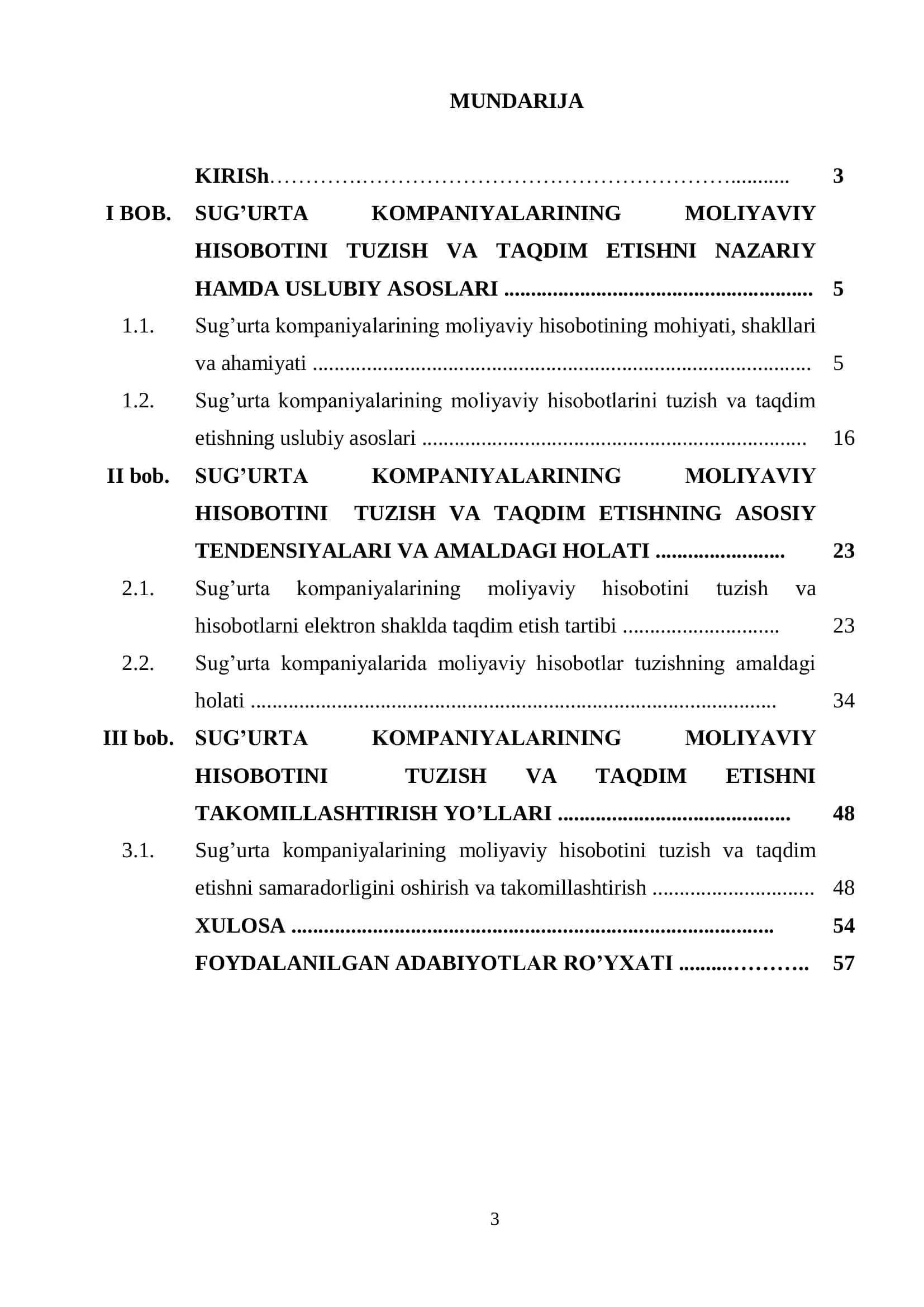 Sug’urta kompaniyalarining moliyaviy hisobotini tuzish va taqdim etishni na azariy hamda uslubiy asoslari 2