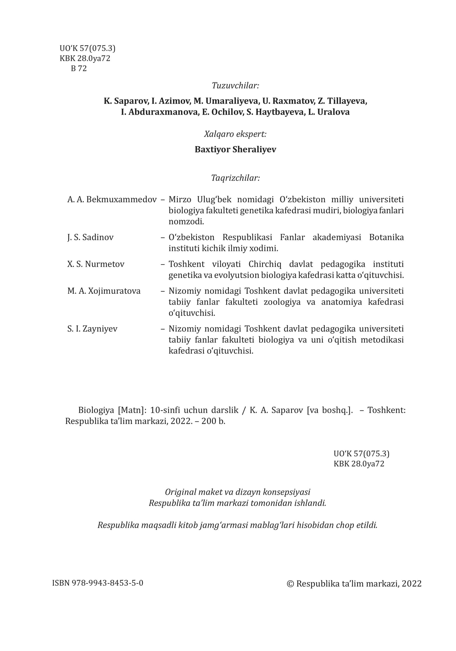 Biologiya 10-sinf 2