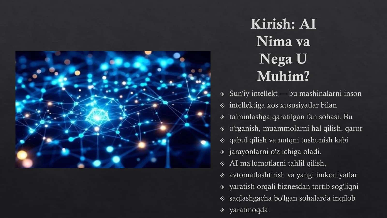 Sun'iy Intellekt (AL) Vositalari 2