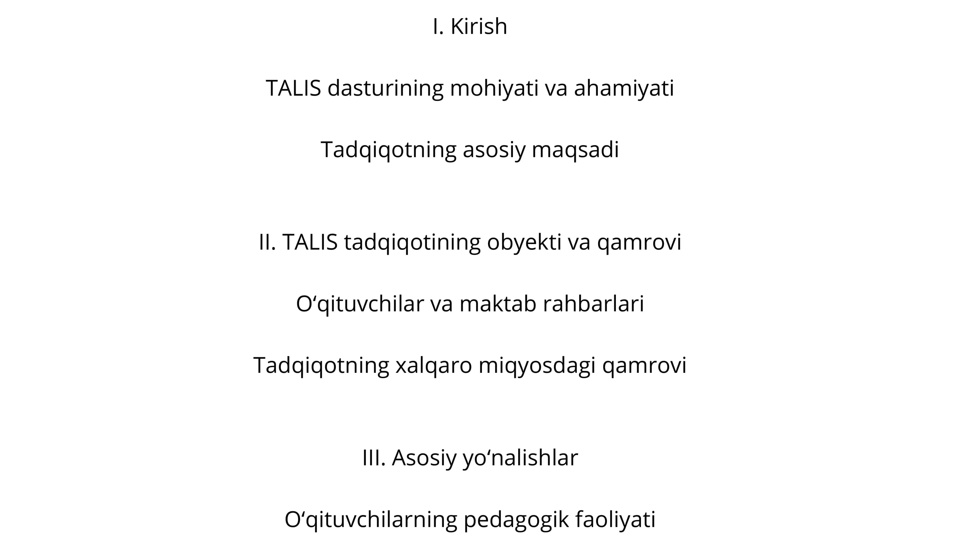 TALIS International Survey 2