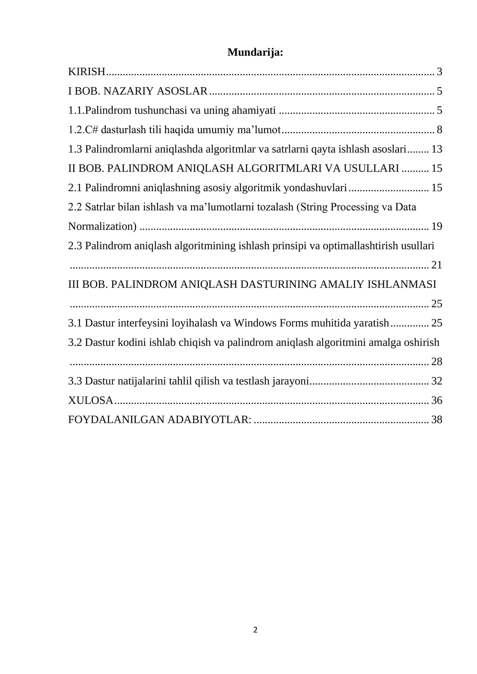 C# tilida palindrom so‘z va gaplarni aniqlovchi dastur tuzish 2