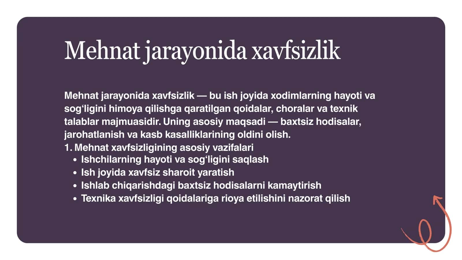 Mehnat jarayonida jarohatlanish va kasb kasalligi sabablarini  tahlil qilish. 2