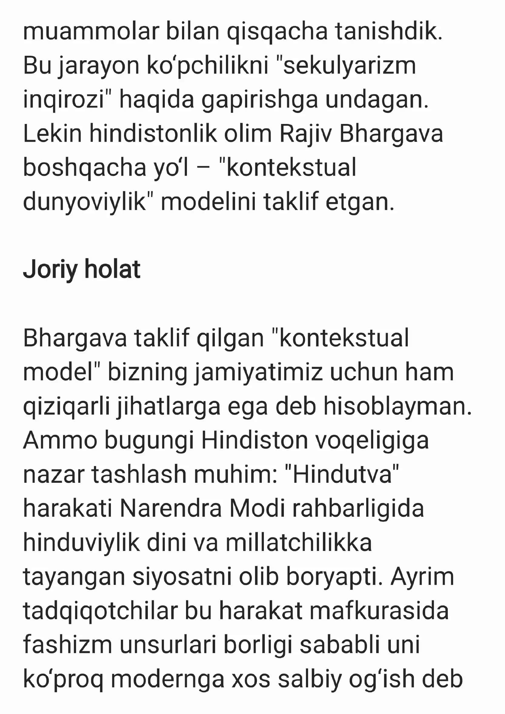 Dunyoviylik himoyasi dindorlarga qoldi 2