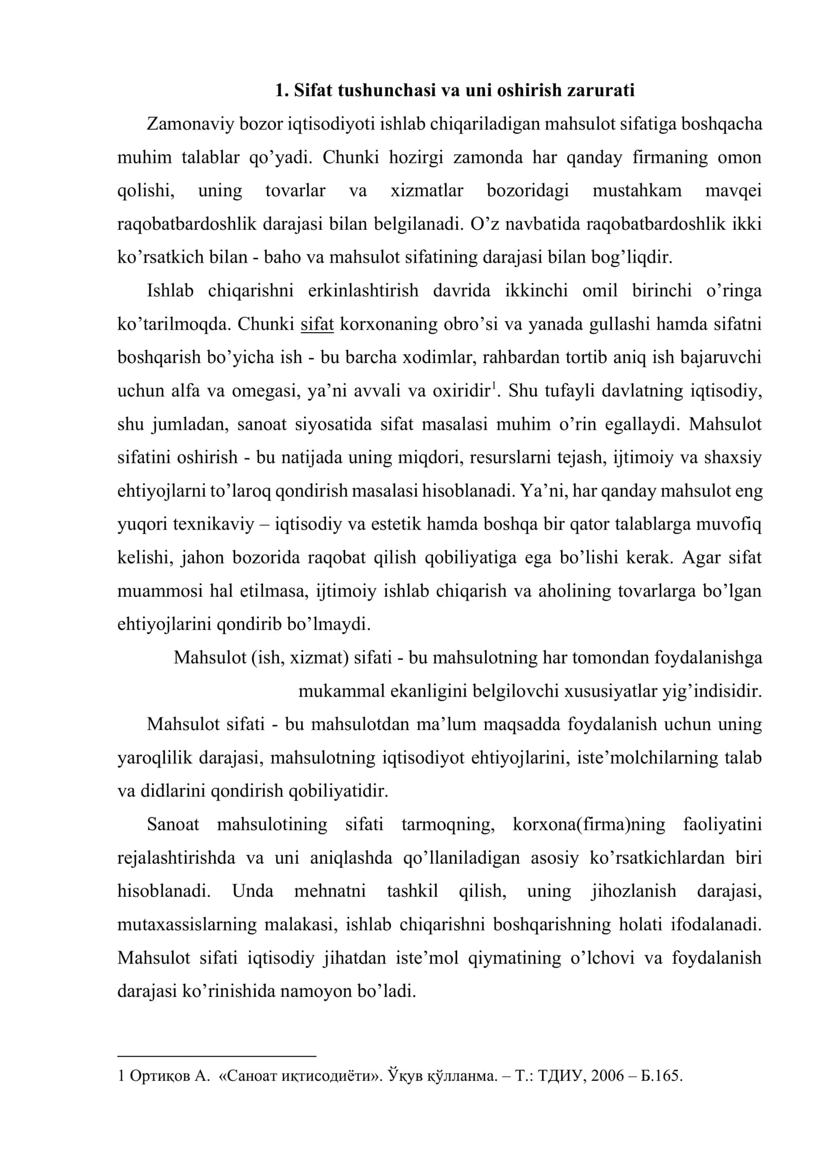 Sanoat mahsulotining sifati va uning raqobatbardoshligi 2
