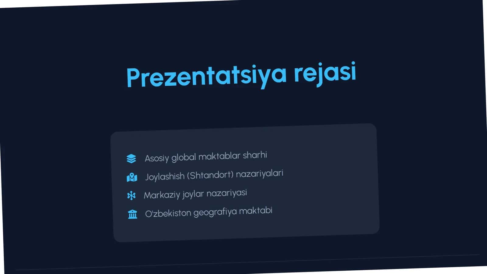 Iqtisodiy geografiyada ilmiy maktablar 2