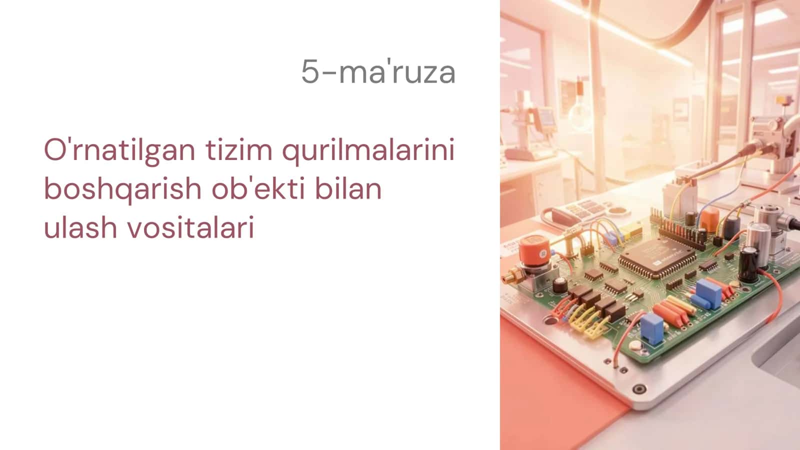 O‘rnatilgan tizimlar 2