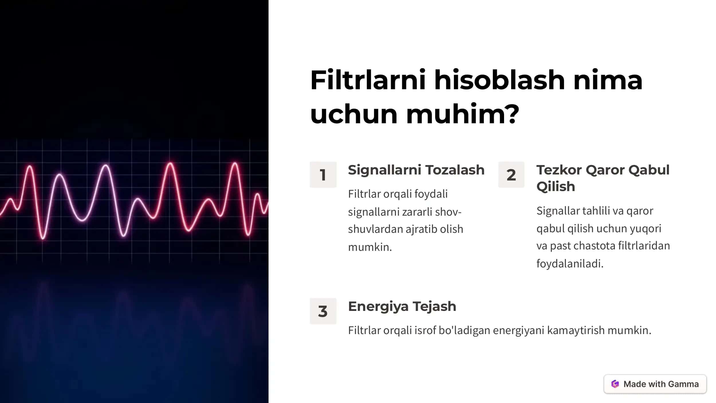 Yuqori va past chastota filtrlarini  hisoblash 2
