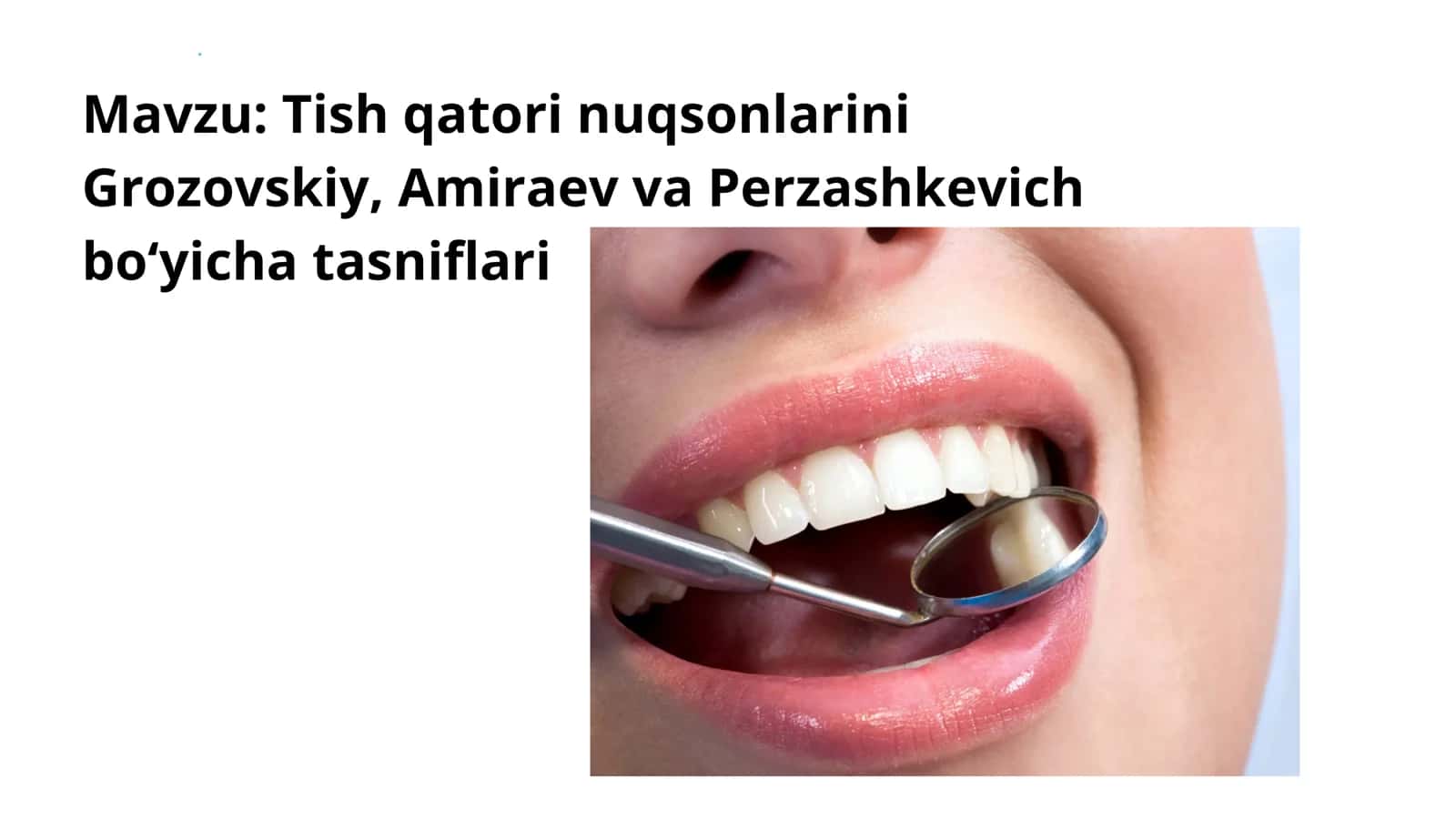 tish qatori qisman nuqsonlarini grozovskiy, Amiraev va Perzashkevich boʻyicha tahlili 2