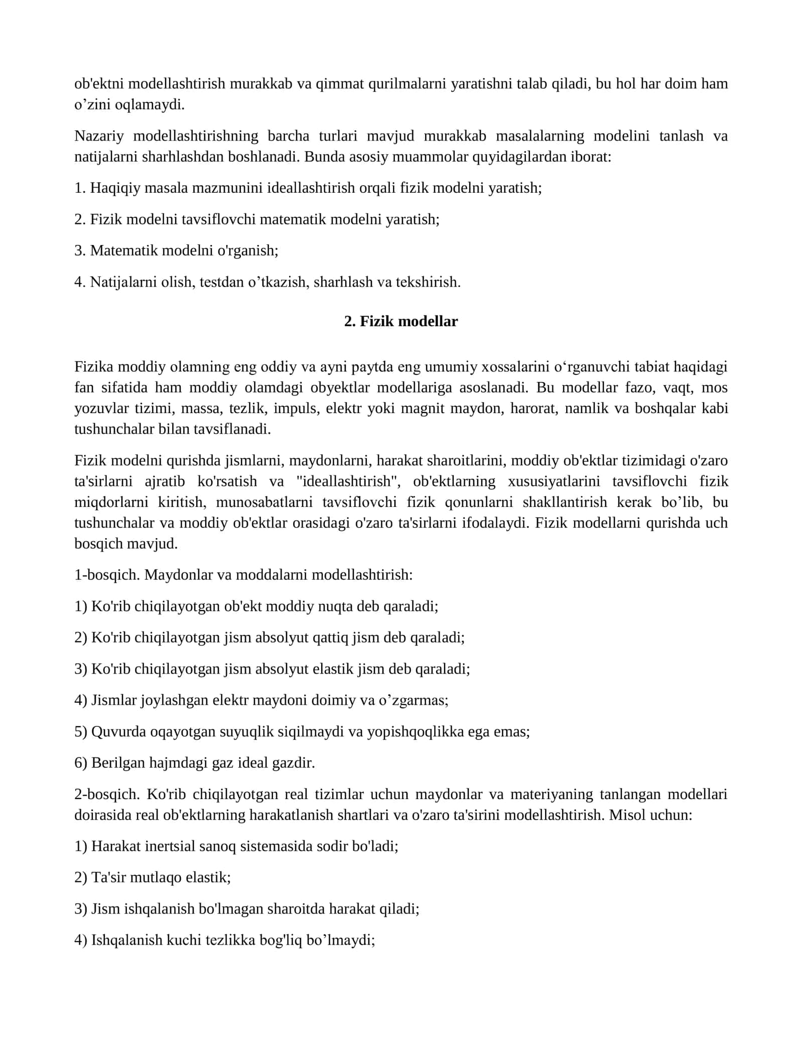 1-MA’RUZA. KOMPYUTERLI MODELLASHTIRISH VA JAVA DASTURLASH TILINING 2