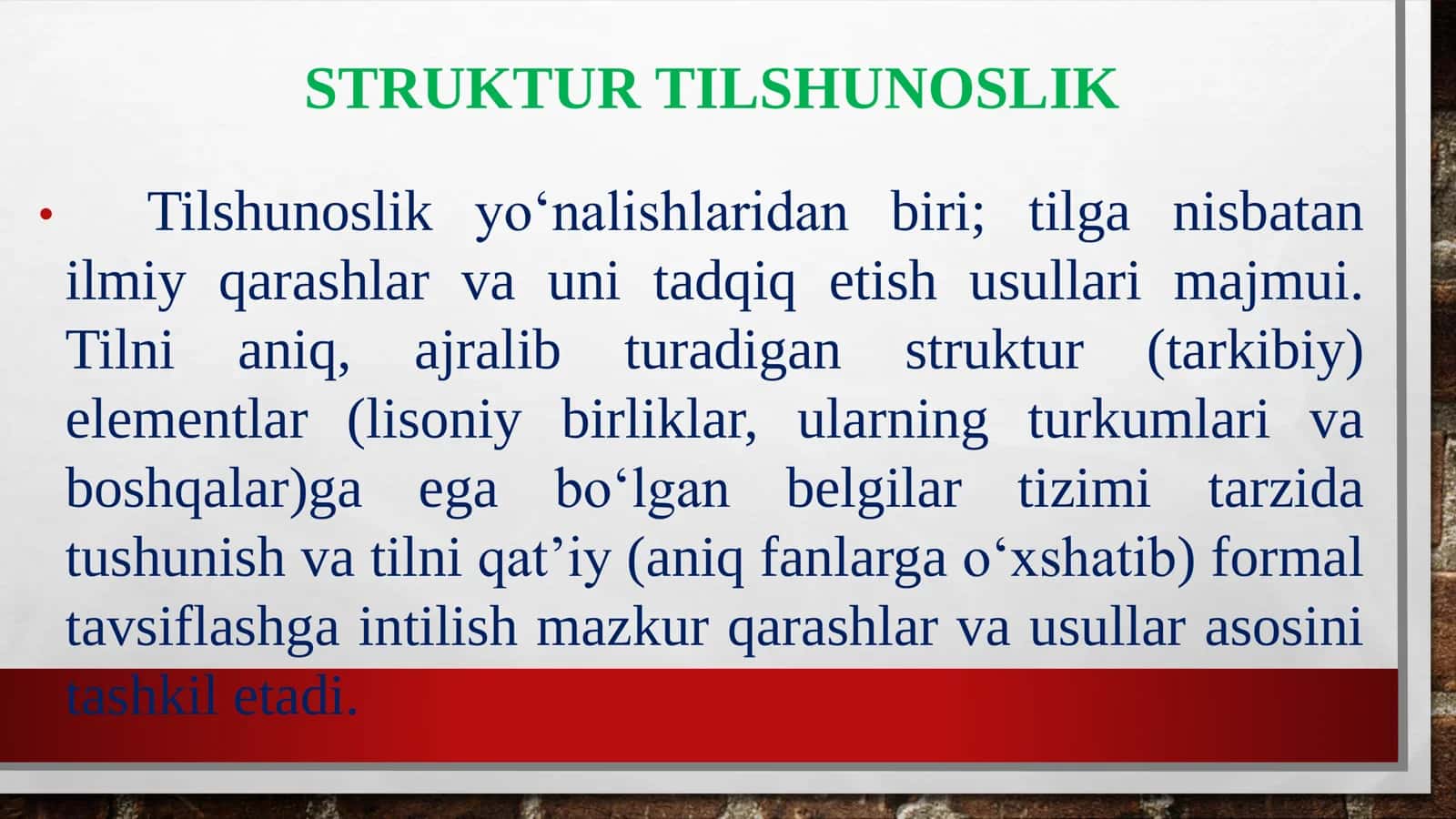 STRUKTUTALIZM VA UNING MAKTABLARI. 2