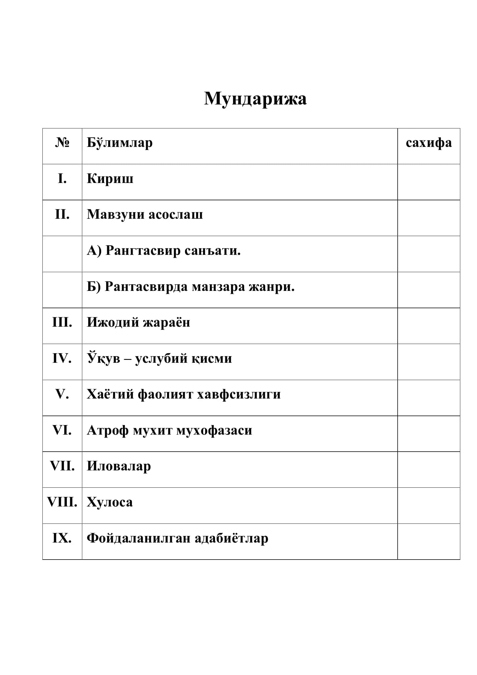 Рангтасвирда “Қишлоқ” манзарасини ишлаш ва уни ўқитиш услуби 2