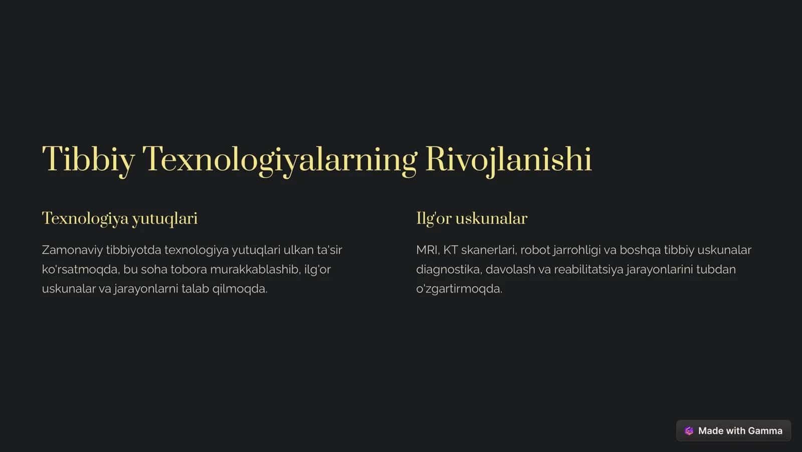 Zamonaviy Tibbiyot va Tobobat 2