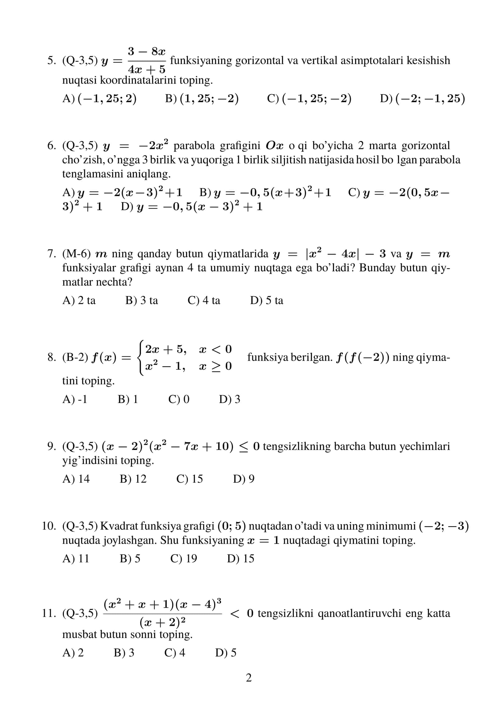 8-sinf matematika 4-CHSB 2