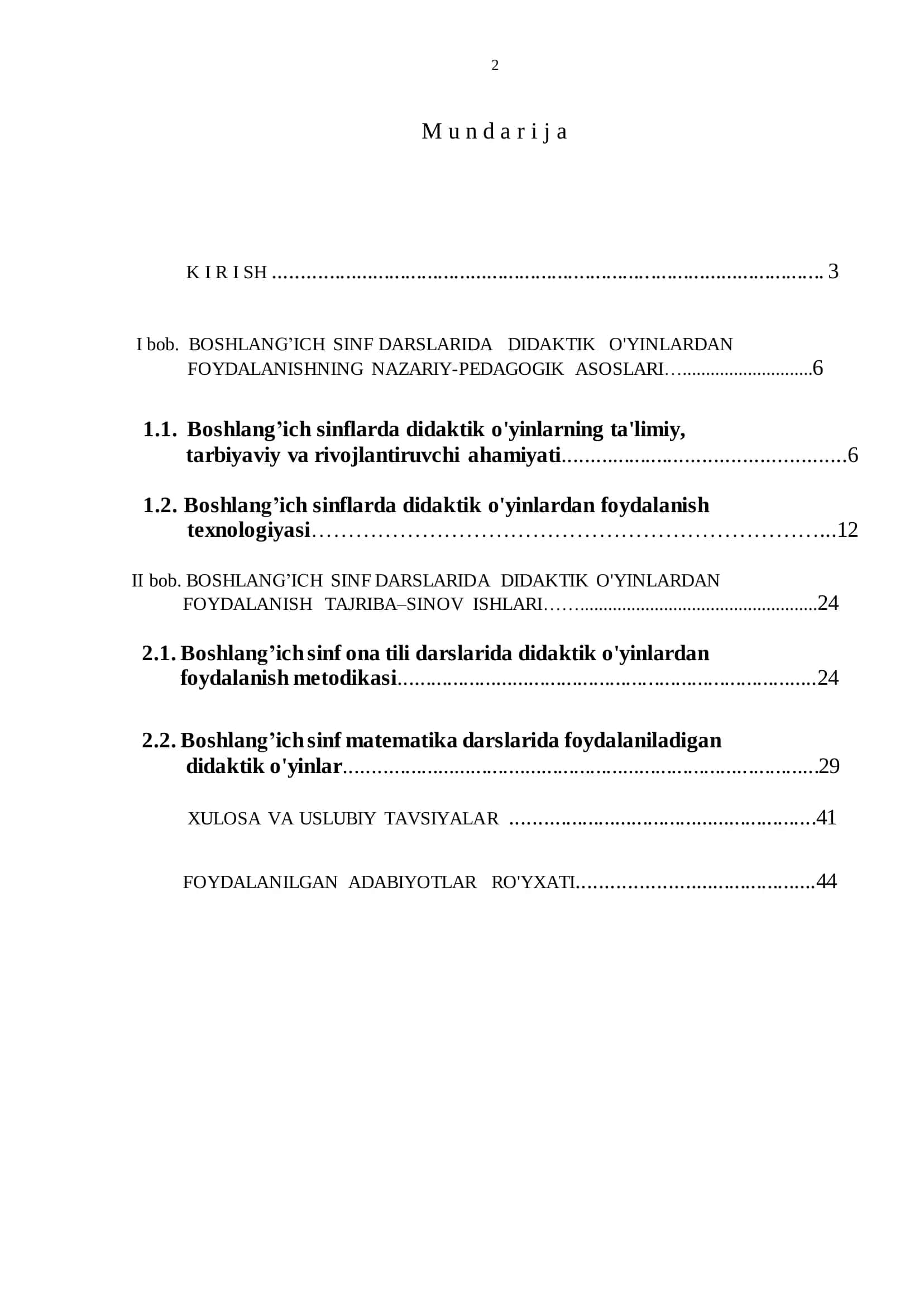 BOSHLANG’ICH SINF DARSLARIDA DIDAKTIK O'YINLARDAN FOYDALANISH 2