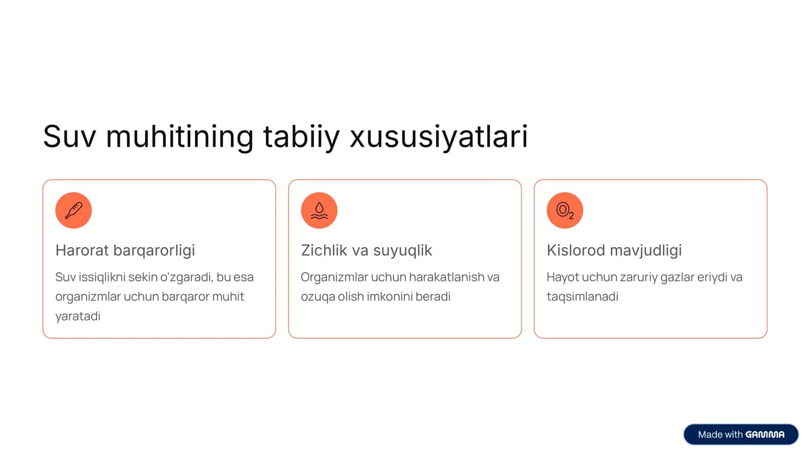 Organizmlarning yashash muhiti: Suv muhiti 2