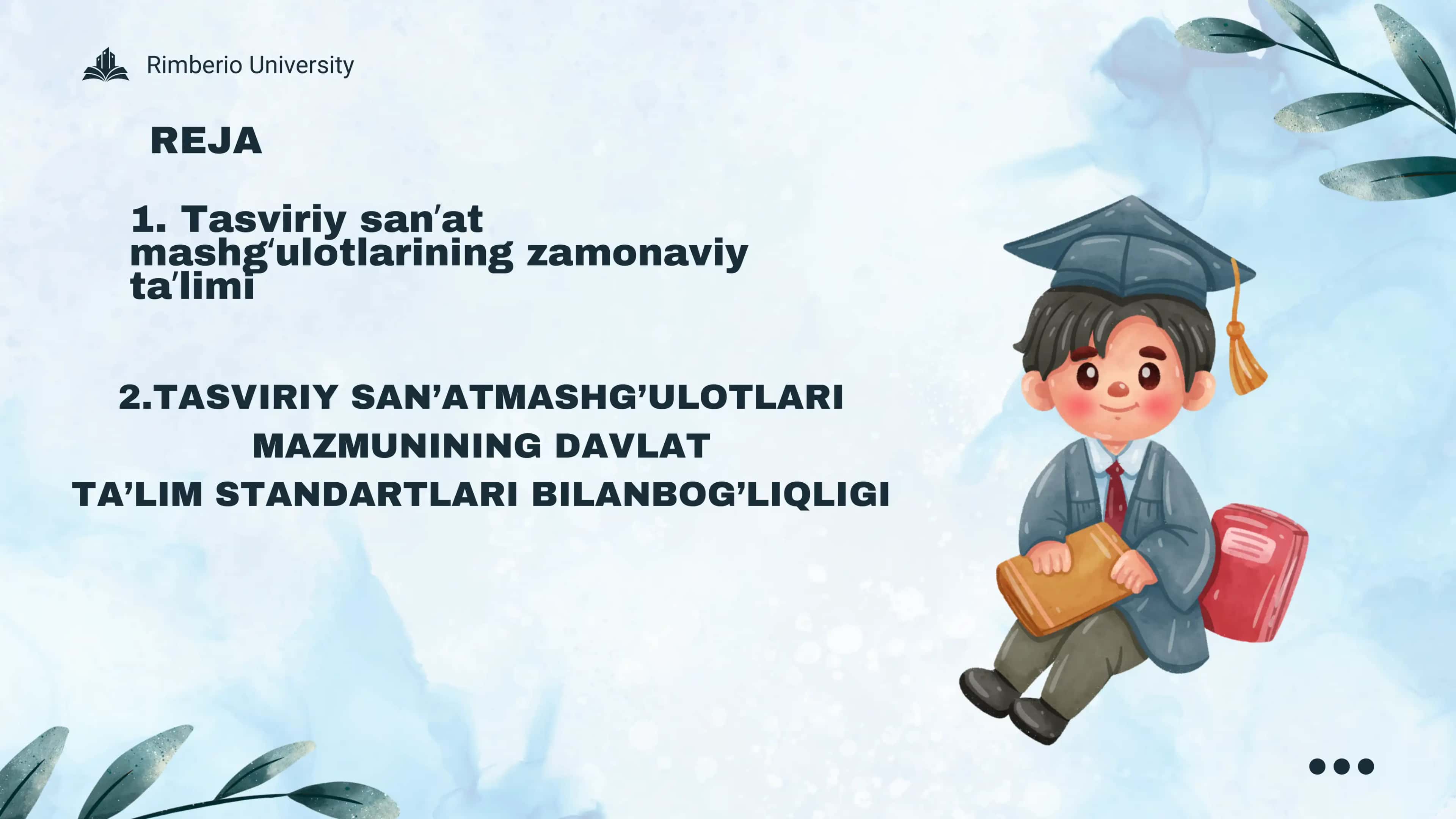 Tasviriy sanʼat fani mashgʻulotlarini tashkil etish 2