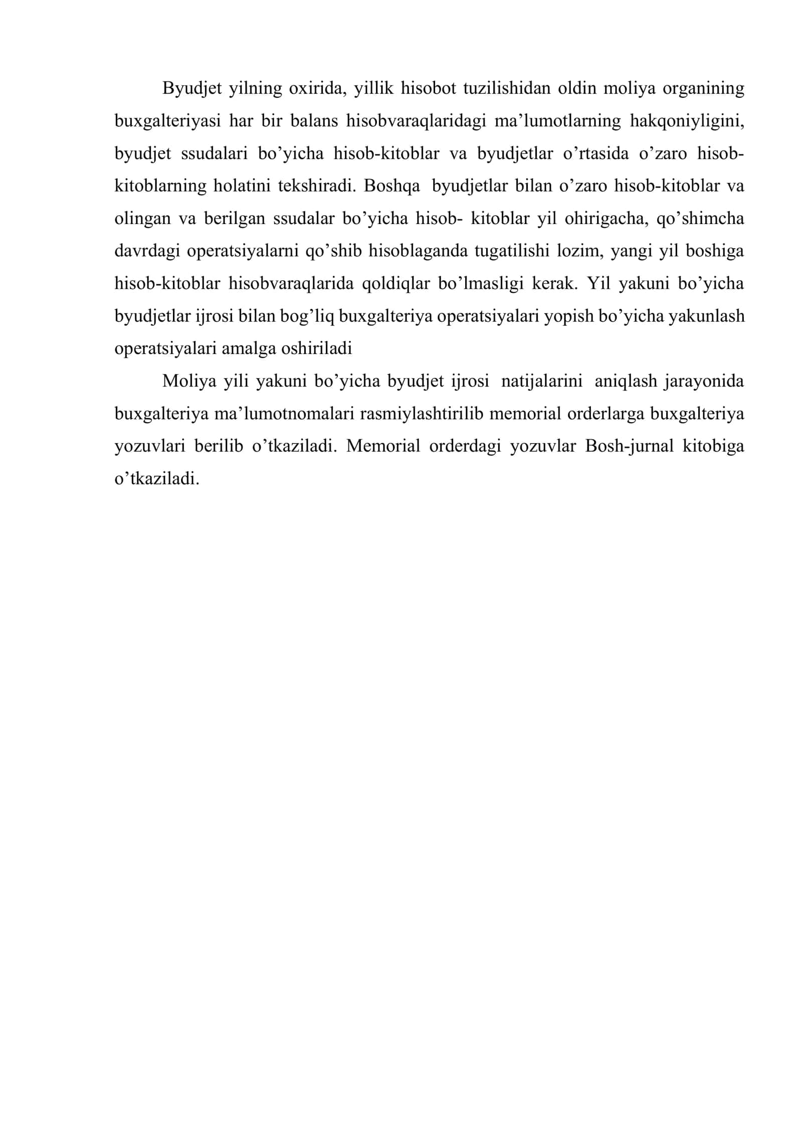 Davlat byudjeti ijrosi natijalari hisobi va hisobotlari 2