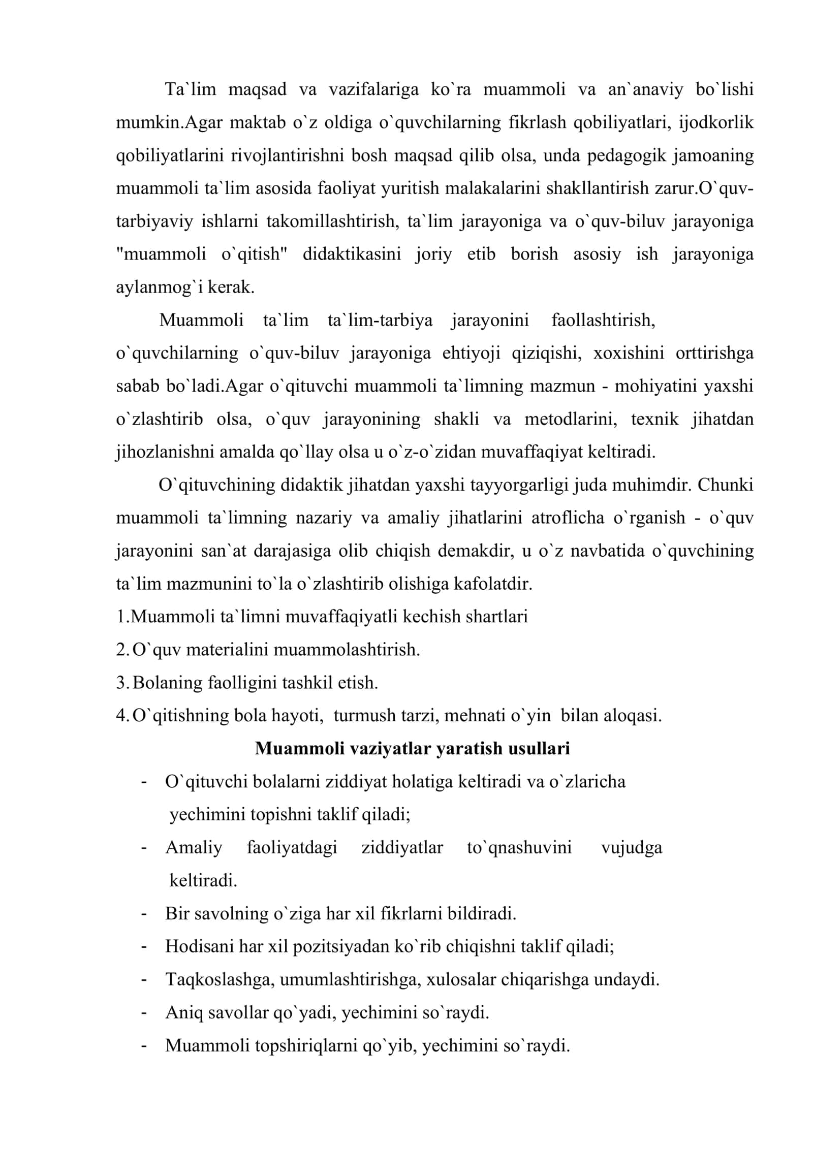 Muammоli ta`lim texnоlоgiyasi asоslari 2
