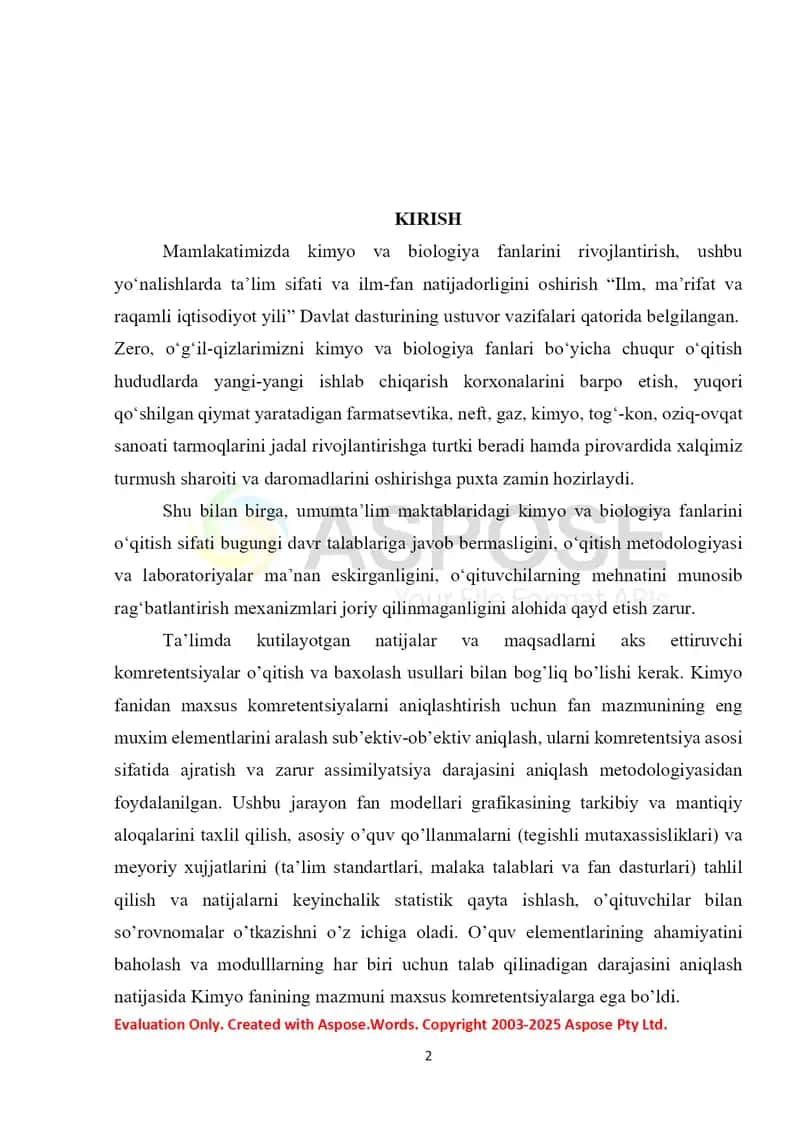 KIMYOVIY MUVOZANAT VA UNING SILJITISH SHARTLARI MAVZUSINI O’QITISH METODIKASI. 2